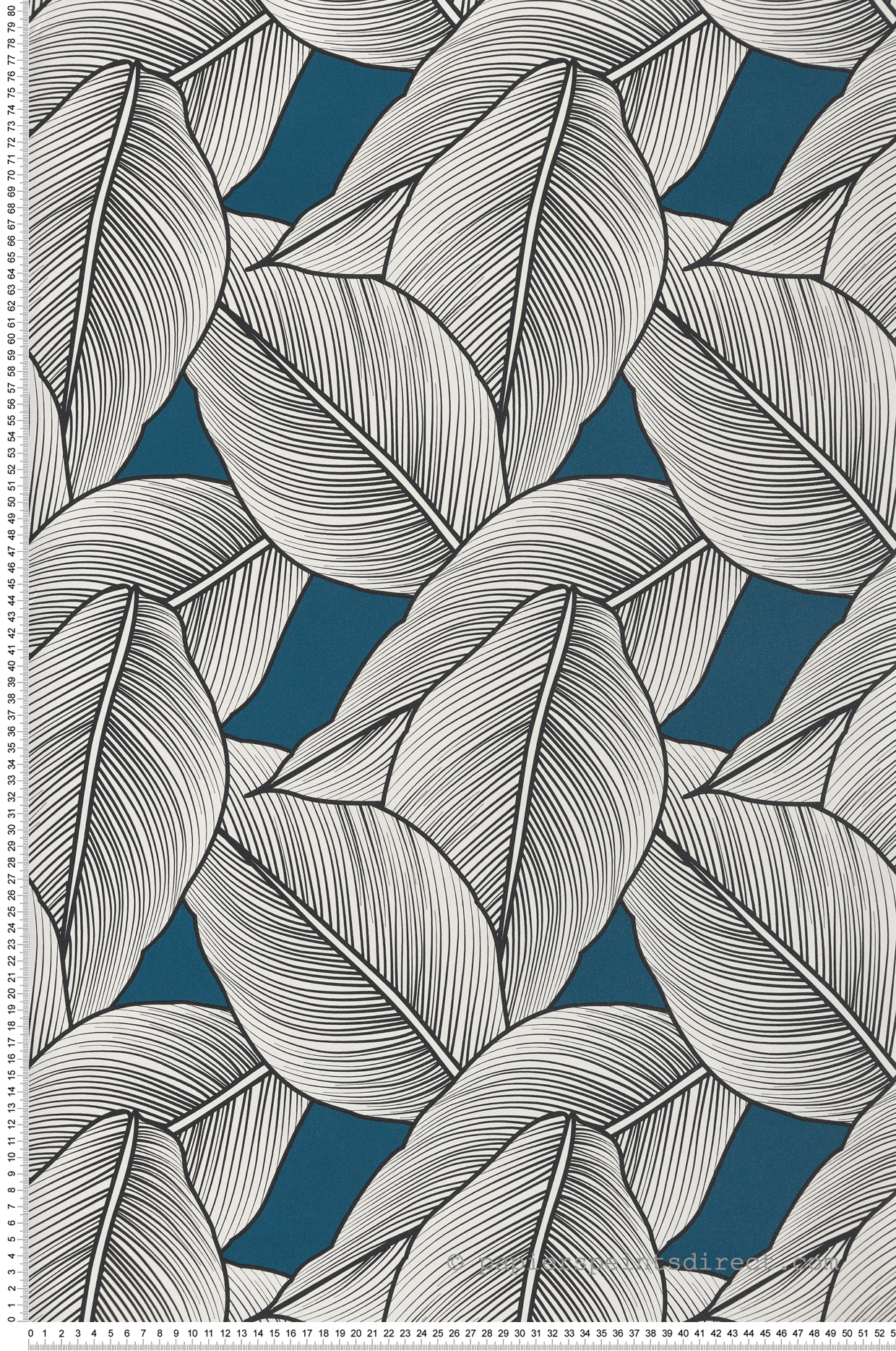 Papier peint Feuille Palme bleu - Les Essentiels de Lutèce | Réf. LTC-51201601