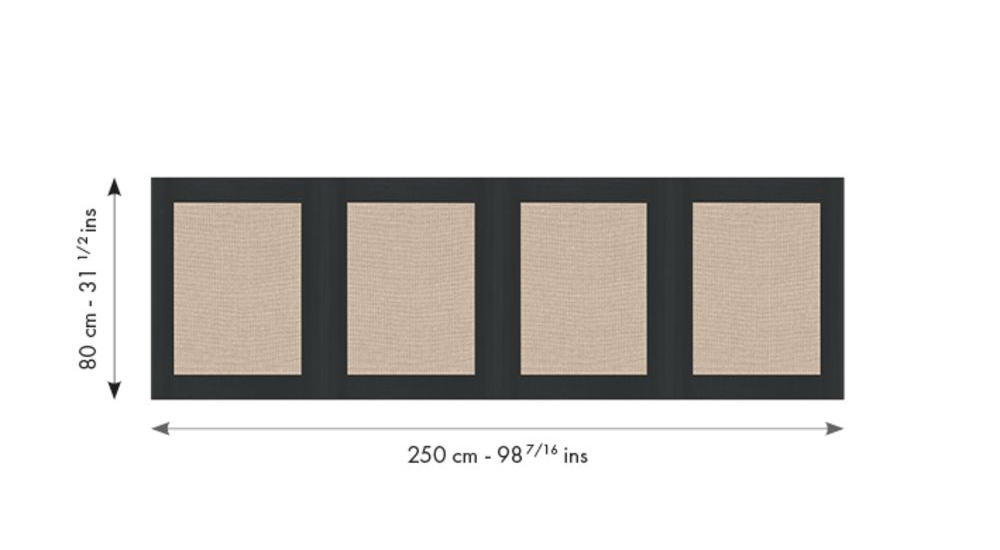 Papier peint Soubassement Jute S noir - Reliefs de Casélio RAPPORT | Réf. RLF105229090