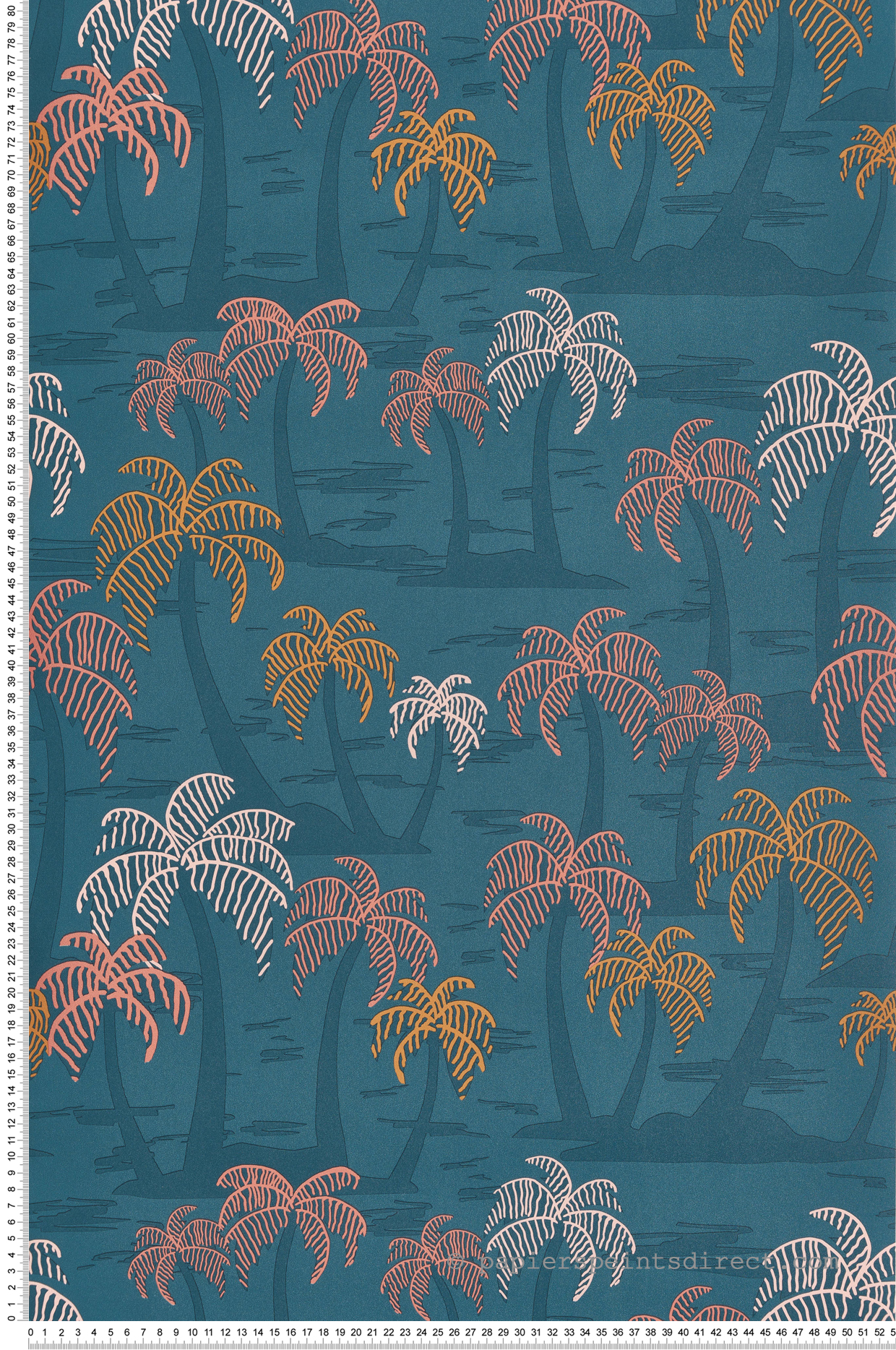 Papier peint Nature Palmier bleu pétrole - Bensimon 2 de Lutèce | Réf. LTC-51200901