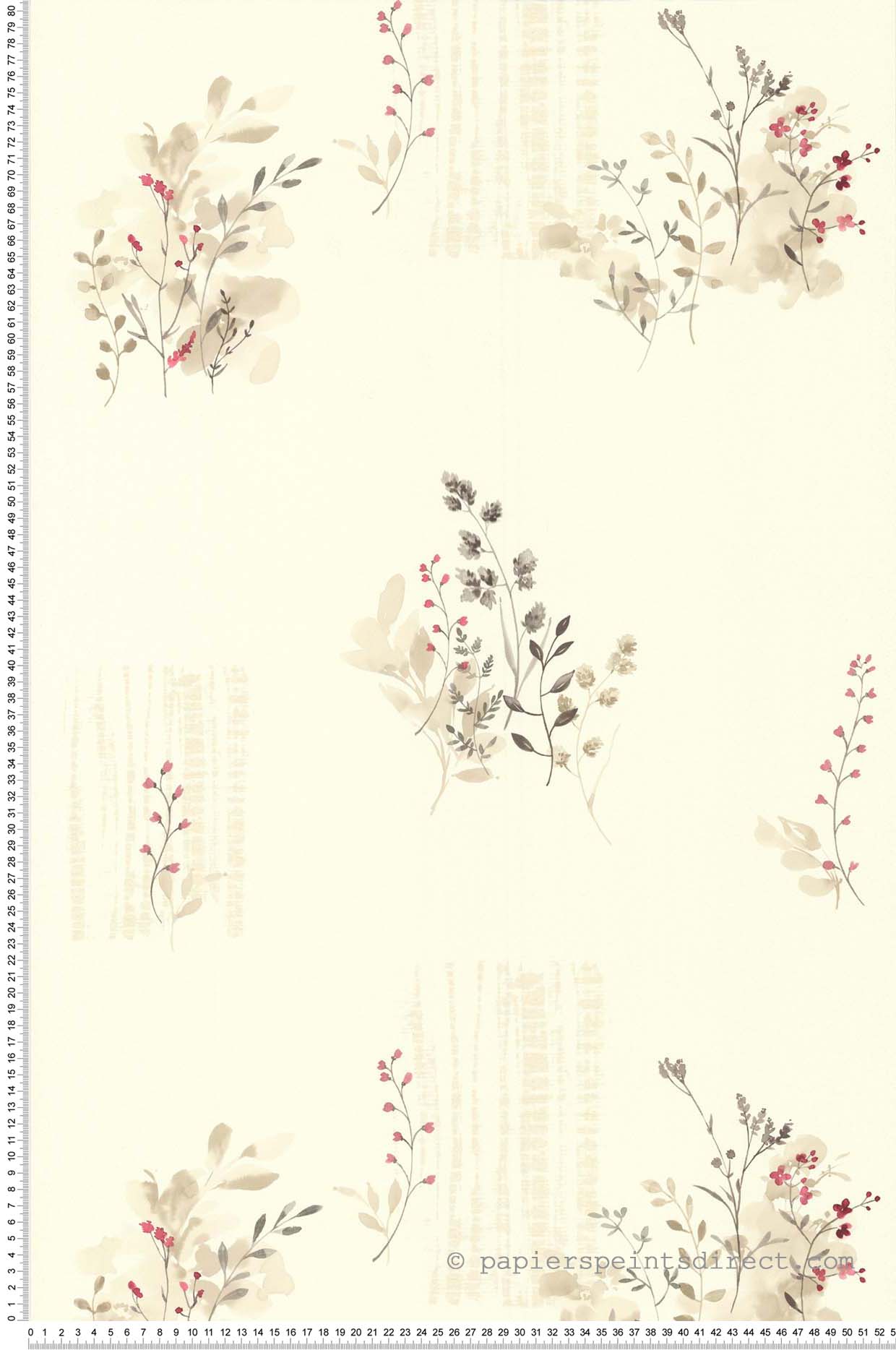 Papier Peint Fleurs champêtres beiges - Garden Party de Lutèce  | Réf. LTC-11161307