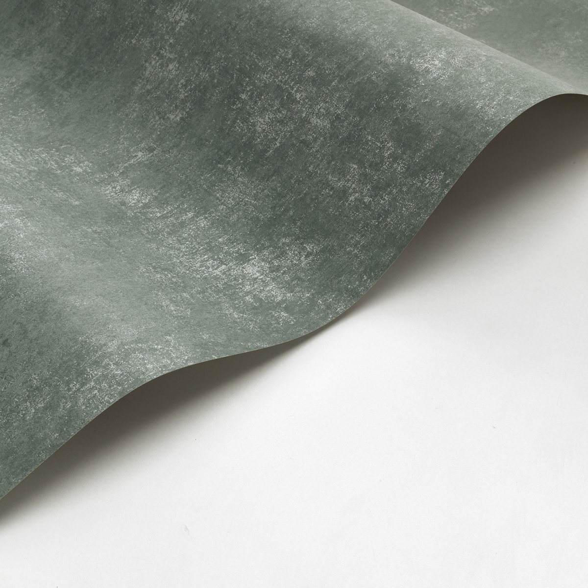 Papier peint Faux Uni Stone vert sauge et argenté - Voyage Onirique de Casadéco | Réf. ONIR80837337