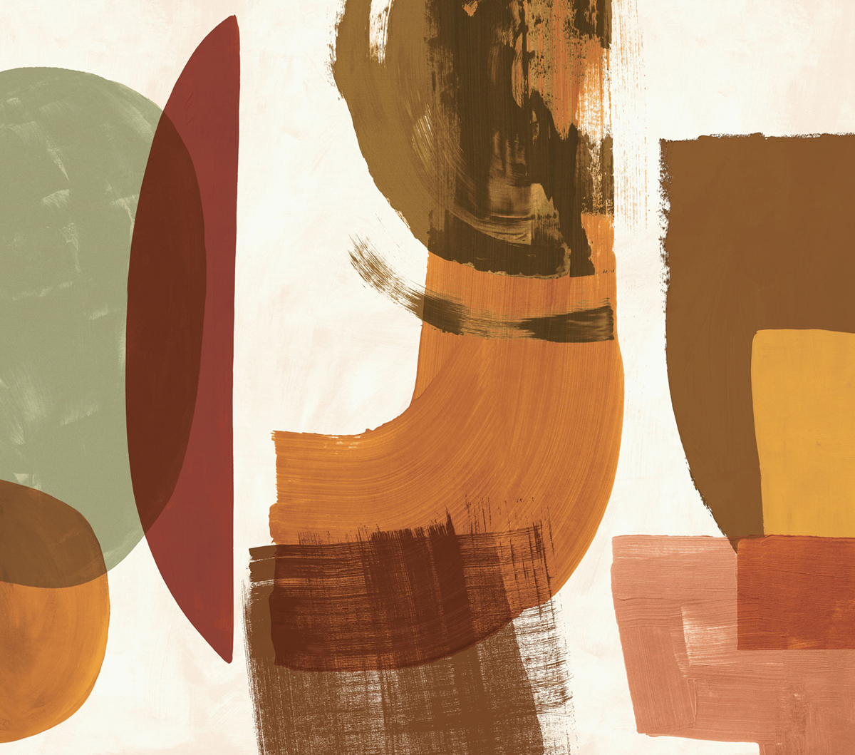 Papier peint panoramique Forme Ethnique Papunya multicolore - Panoramas 4 de Casamance | Réf. CAS-76781732