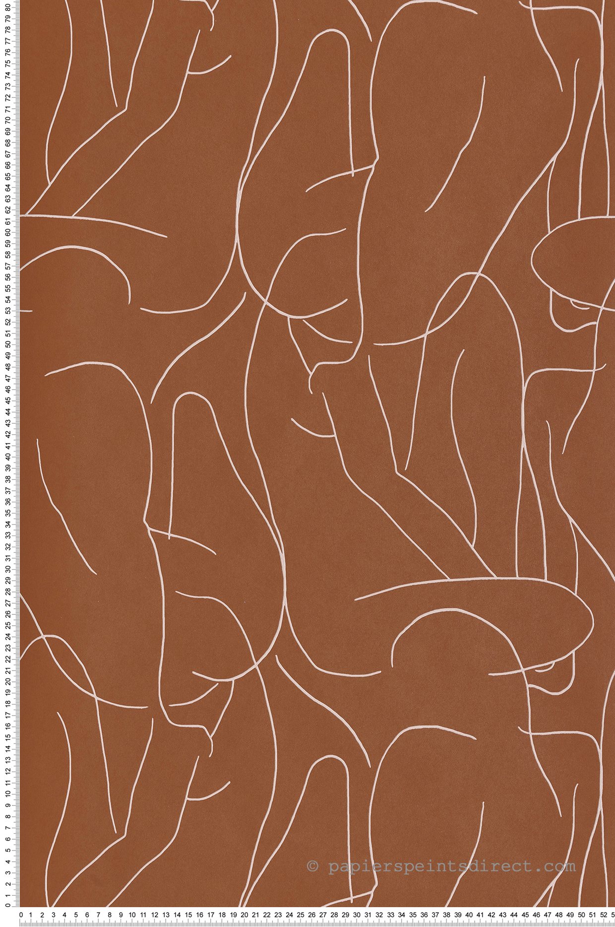 Papier peint Modèle Vivant Terracotta - Gallery de Casadéco | Réf. GLRY86108307