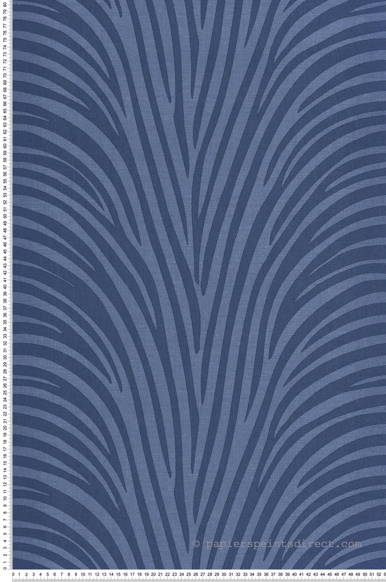 Papier peint Nature Zébrée Abstraite bleu - Seven de Montecolino | Réf. MC-30146