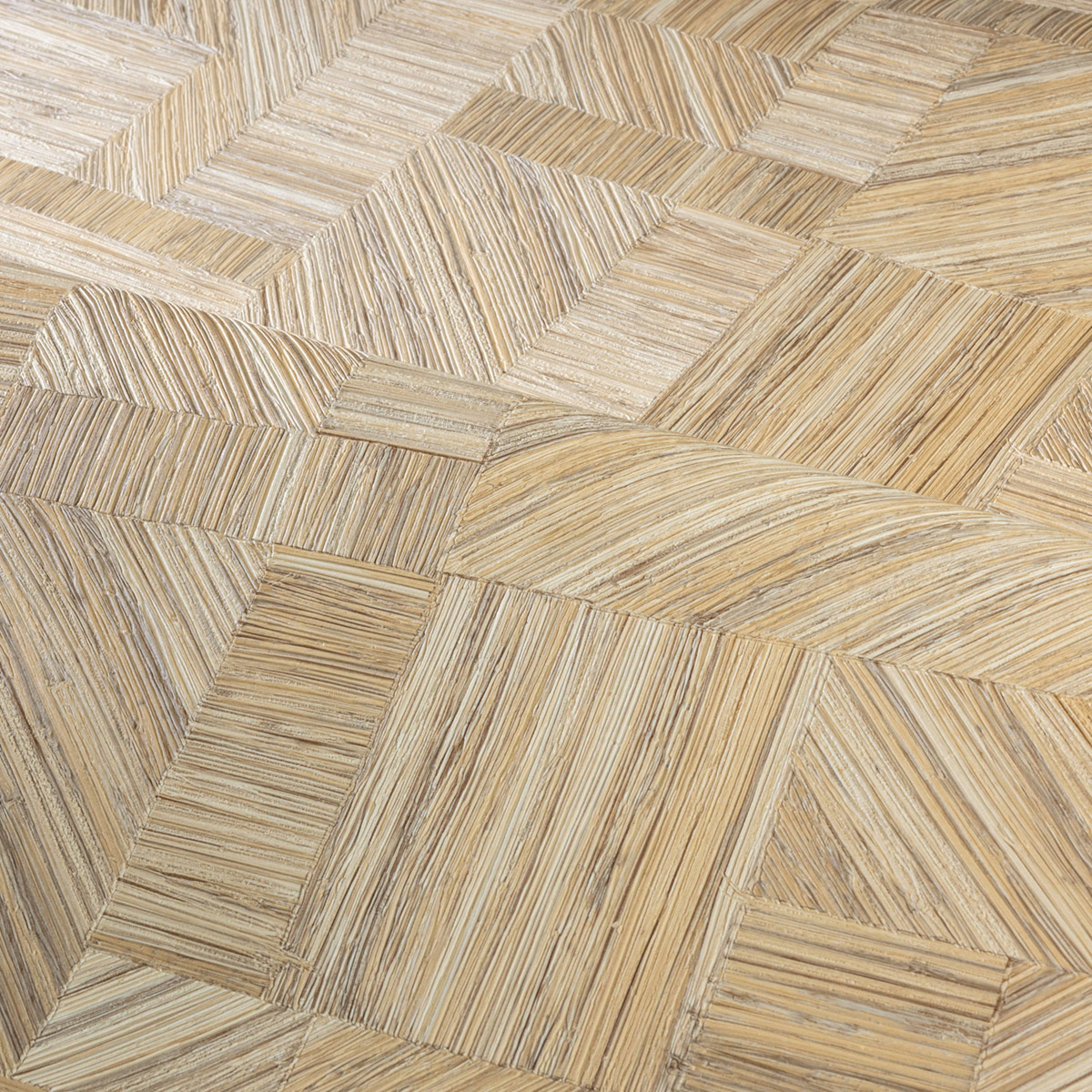 Papier peint Marqueterie Paille Imbrication beige - Nature sur Mesure de Casamance AMBV | Réf. CAS-76891732