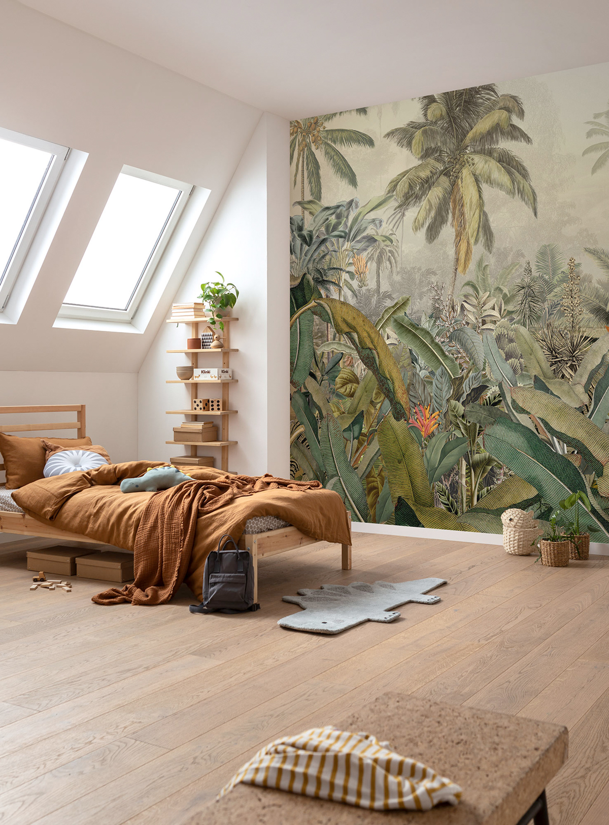 Papier peint panoramique Jungle Palmier Bananier vert - Papier peint Komar Into Wonderland