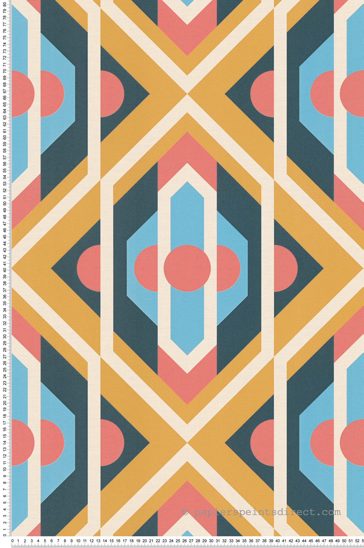 Papier peint Géométrique Vintage multicolore - Retro Chic d'A.S. Création | Réf. AS-395314