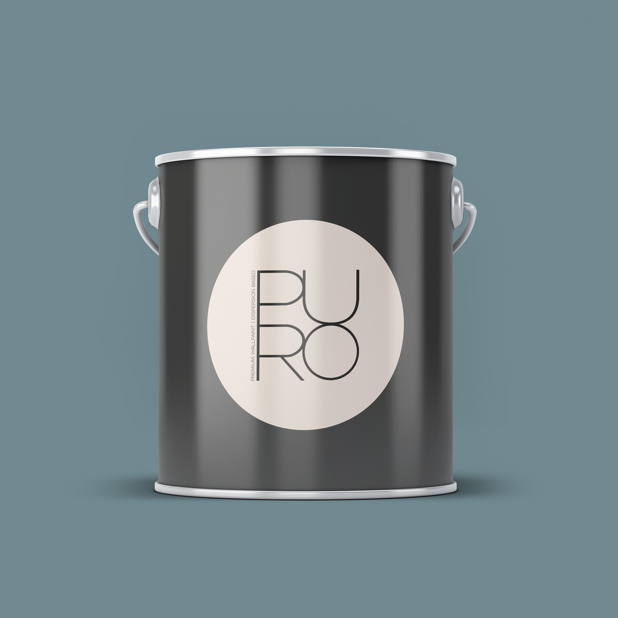 Image d'un pot de 2,5 litres de peinture Puro bleu, vert bluish petrol - c3011