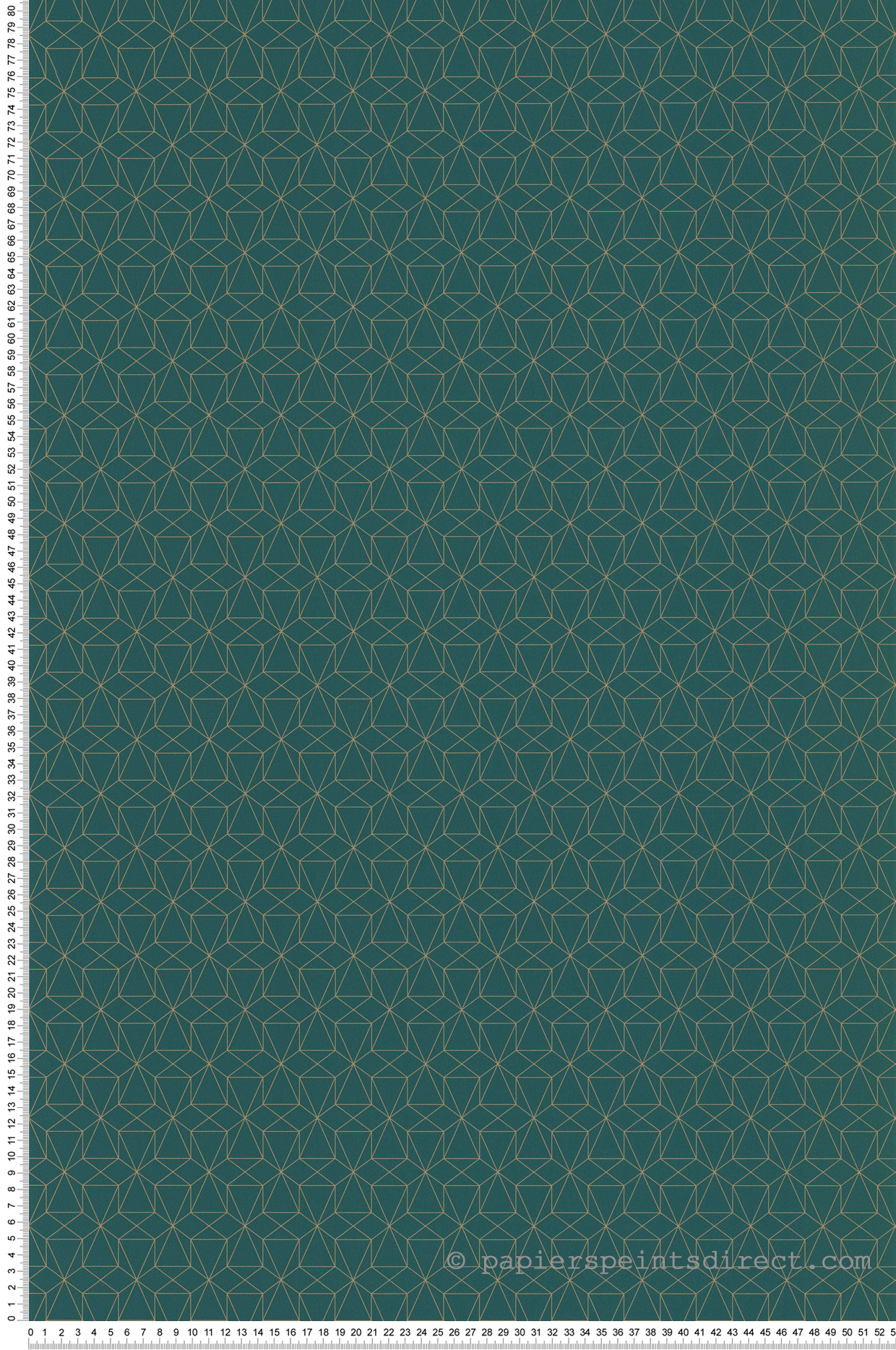 Papier peint Graphique petit bleu canard/or - Park Avenue de Lutèce | Réf. LTC-51192704