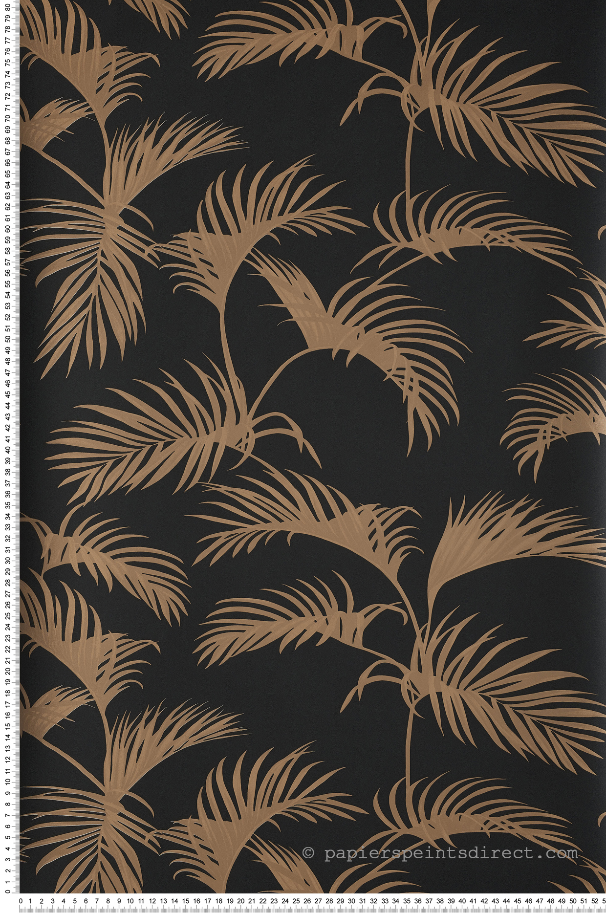 Papier peint Palmes jungle noir/or - Moonlight de Casélio | Réf. MLG101252090