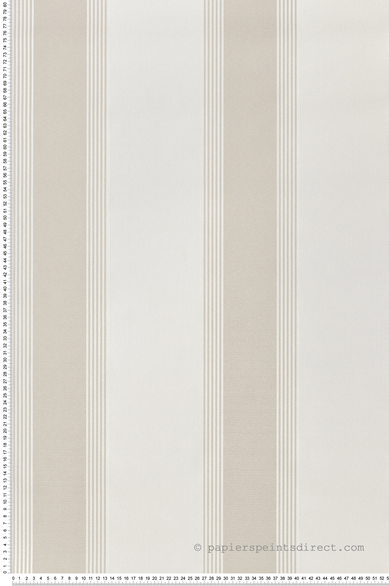 Papier peint Rayure Vintage beige écru  - Scala de Montecolino | Réf. MC-28871