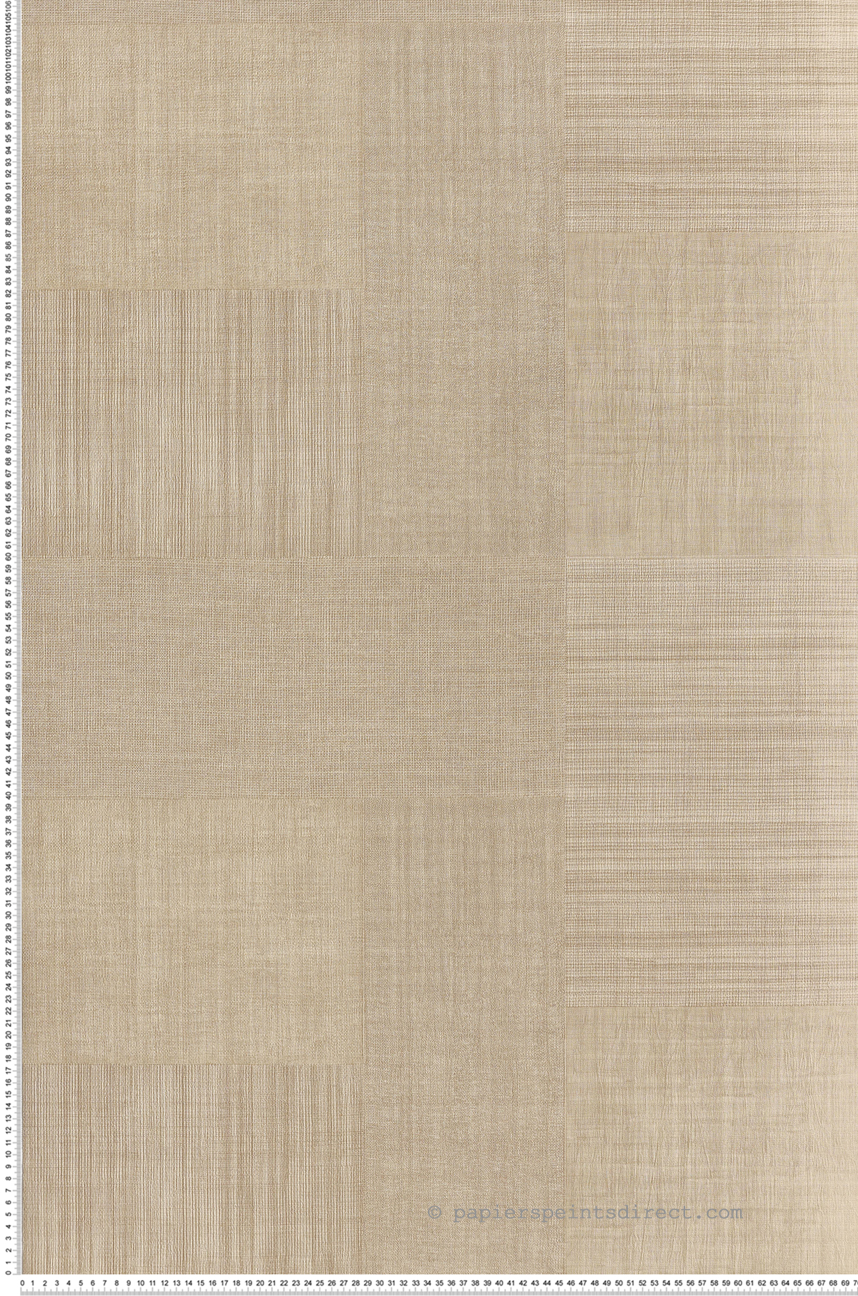 Papier peint Faux uni Rectangle Tissé Mestizo beige travertin - Casa Azul de Casamance | Réf. CAS-76321120