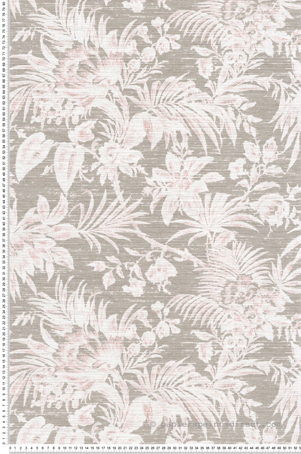 Papier peint Feuillage Tropical Fern rose - Five o'clock de Casadeco | Réf. FOCL85781315
