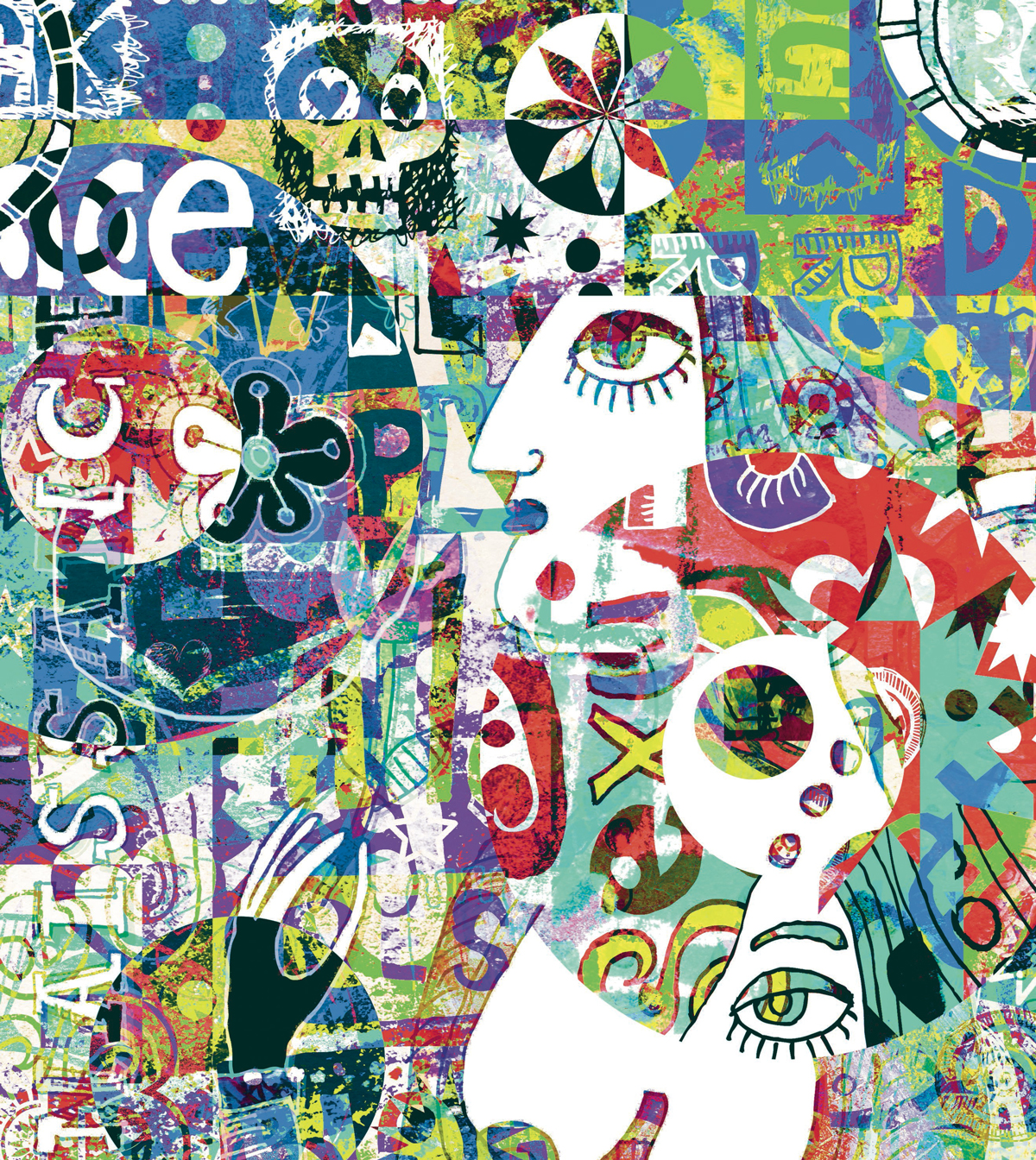 Art déco multicolore - Collection Street art de Casélio