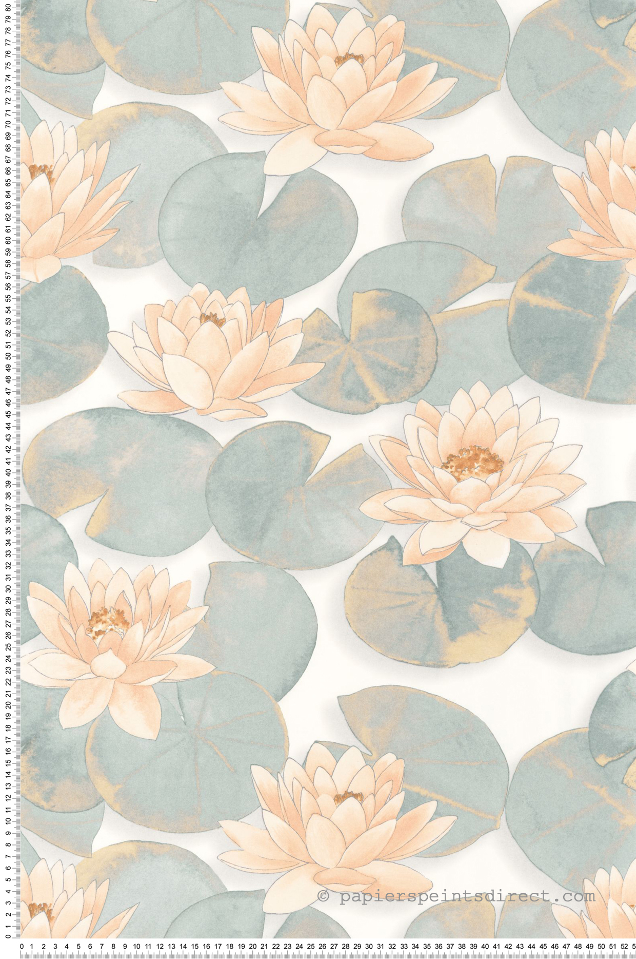 Papier peint Nénuphar Nymphea corail - Gardens de Casadéco | Réf. GADN87633219