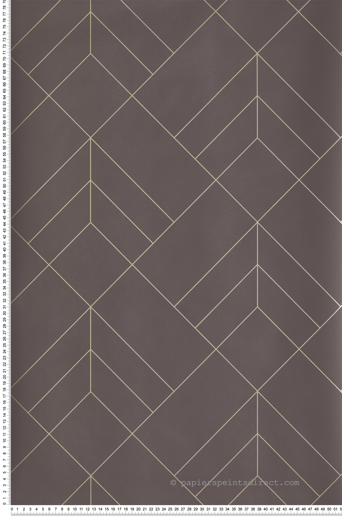 Papier peint Tracé Géométrique Sander marron gris doré - Delicatesse de Lutèce | Réf. LTC-FD26549