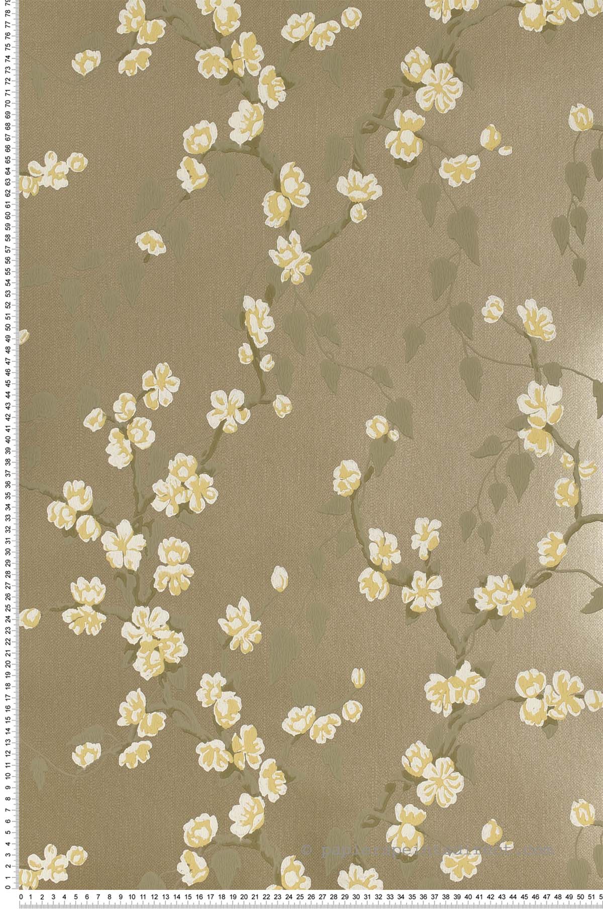 Sakura métal - Papier peint Archive Trails de Little Greene