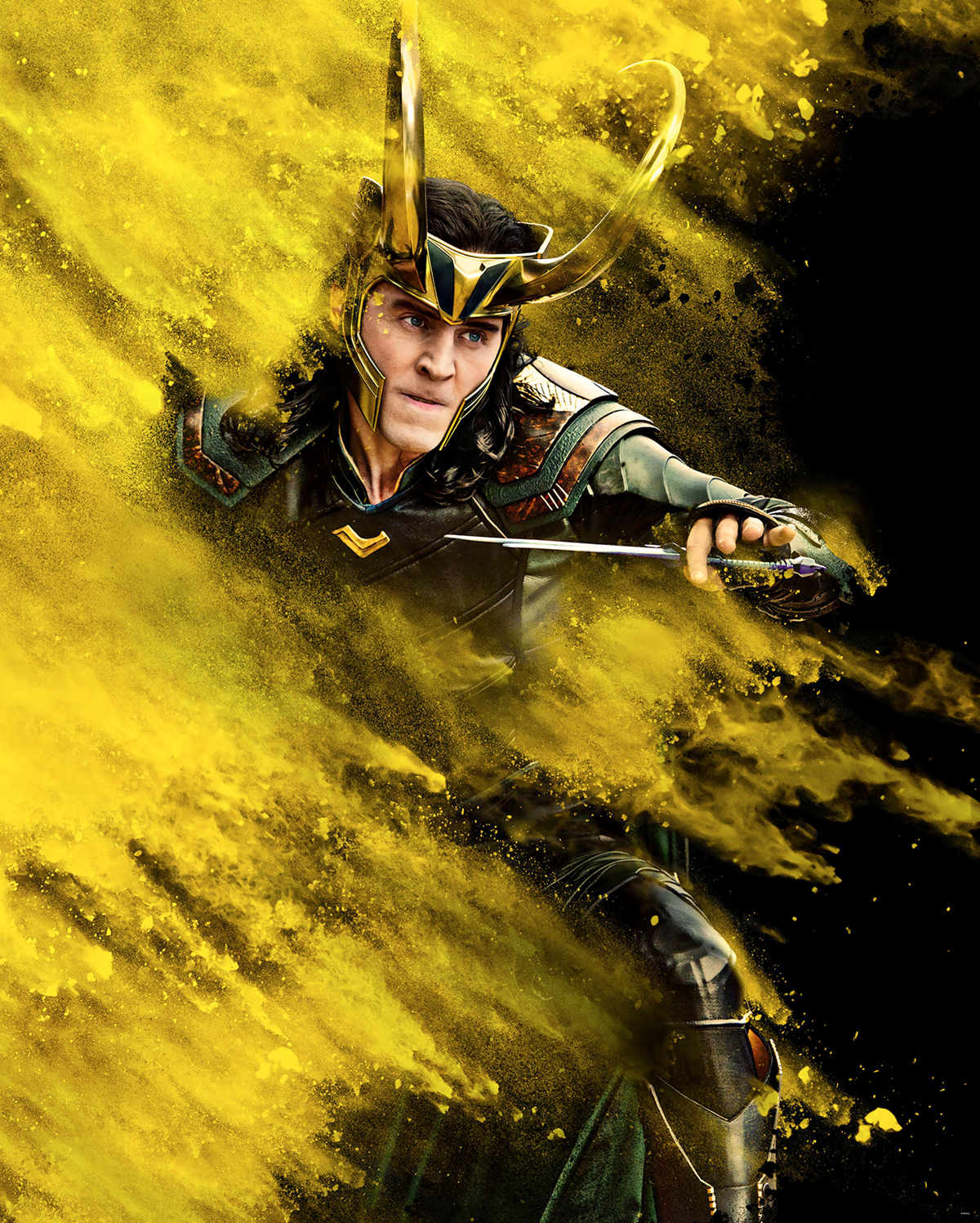 Papier peint panoramique Loki Yellow Dust Marvel - Papier peint Komar Into Wonderland