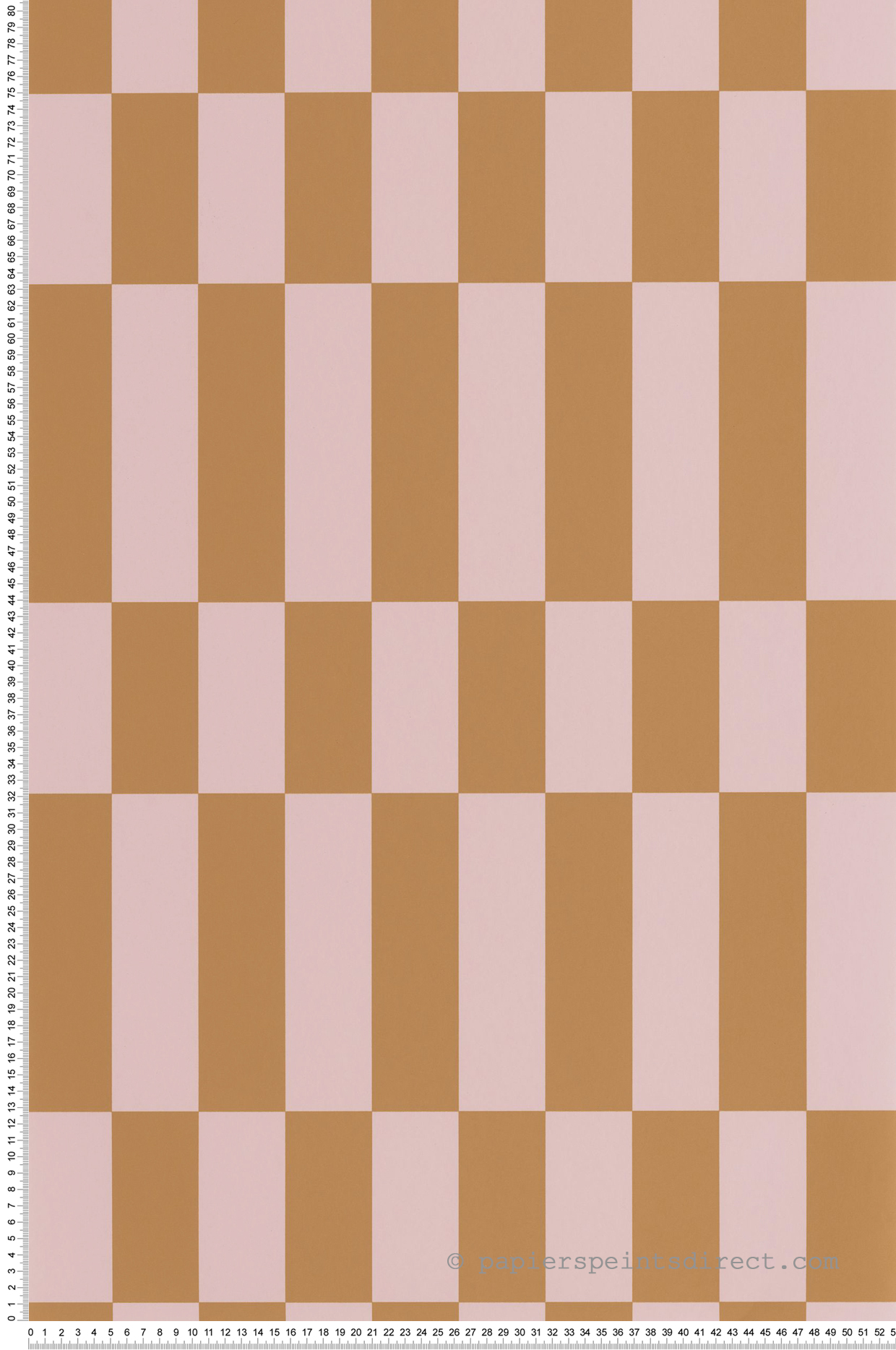 Papier peint Damier Rectangle Diner camel parme - Milano Sixties de Casadéco | Réf. MISI89345252