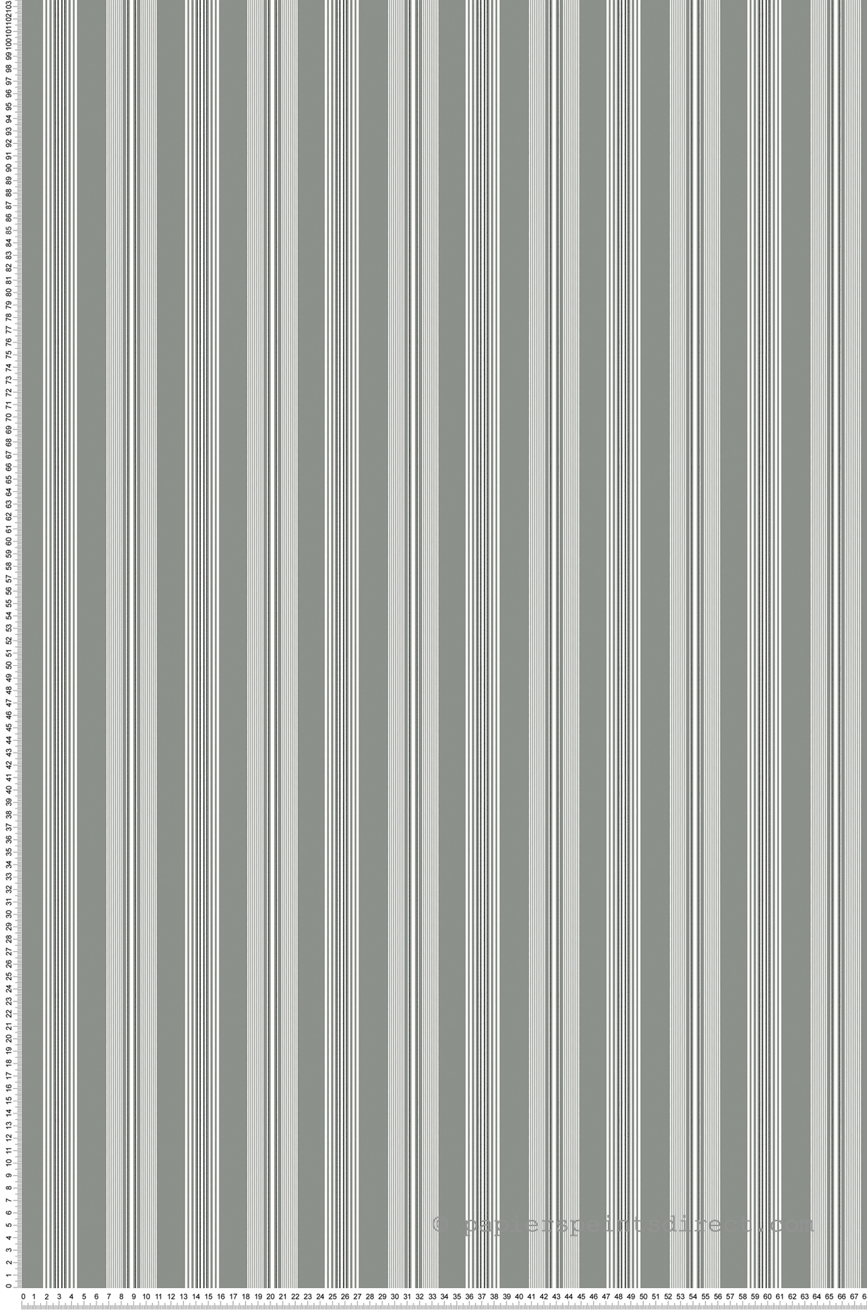 Papier peint Rayures Intemporelles gris - Alice et Rose de Lutèce | Réf. LTC-VI81600