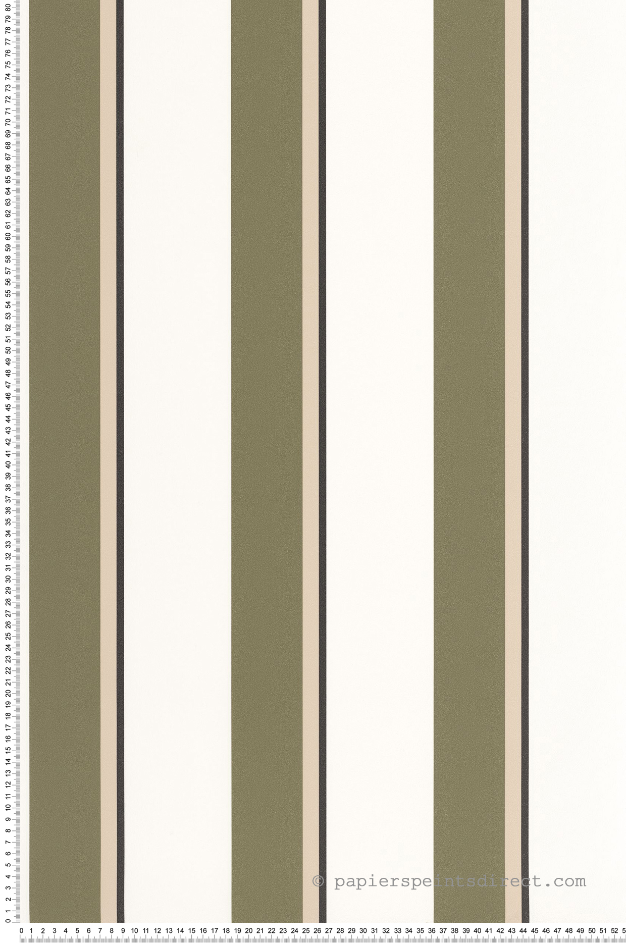 Papier peint Rayure Linéaire vert kaki - Graphic de Casélio | Réf. GPC105530753