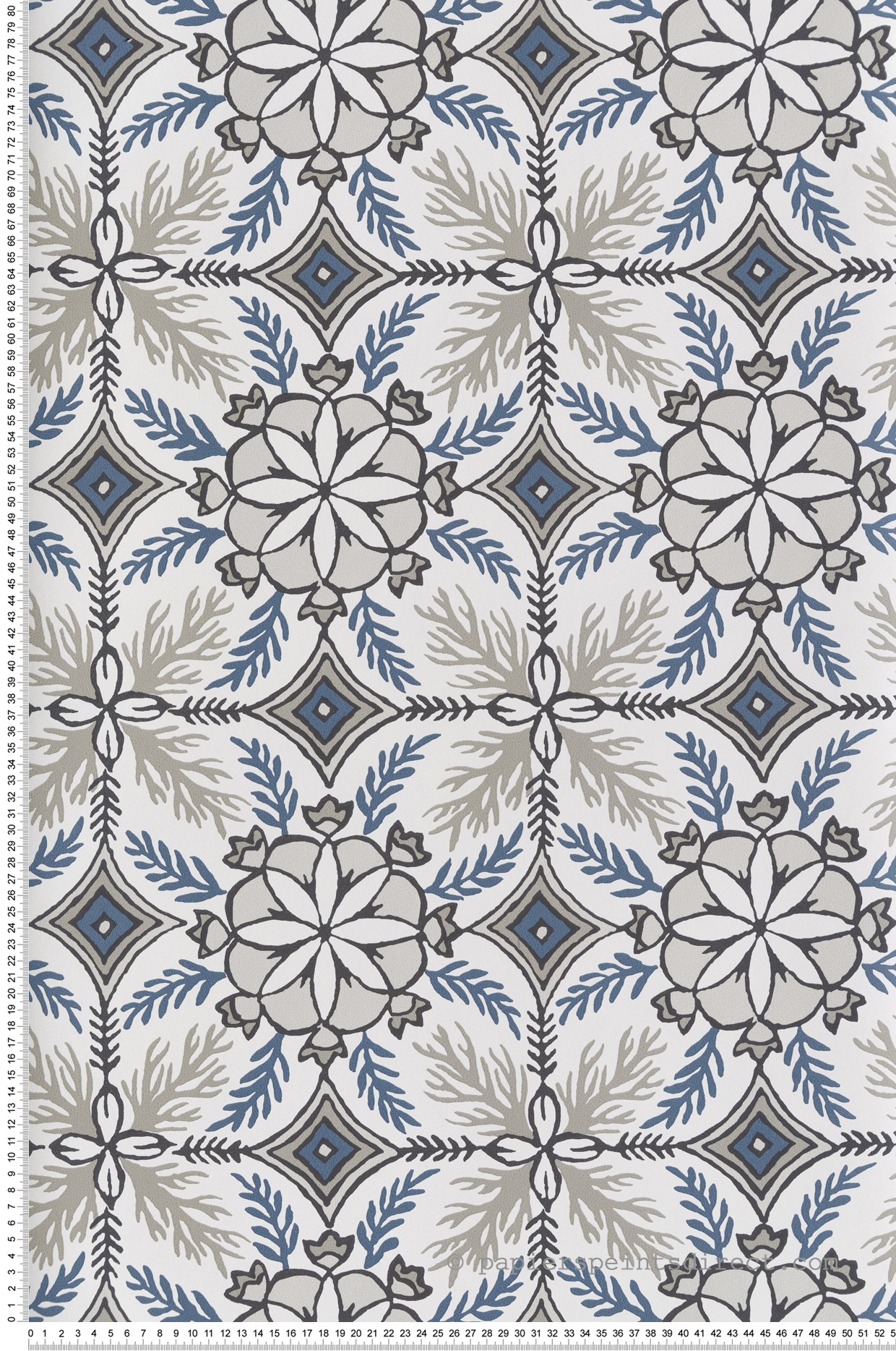 Papier peint Carreaux de Ciment bleu marine - Esterel de Montecolino | Réf. MC-AN28242