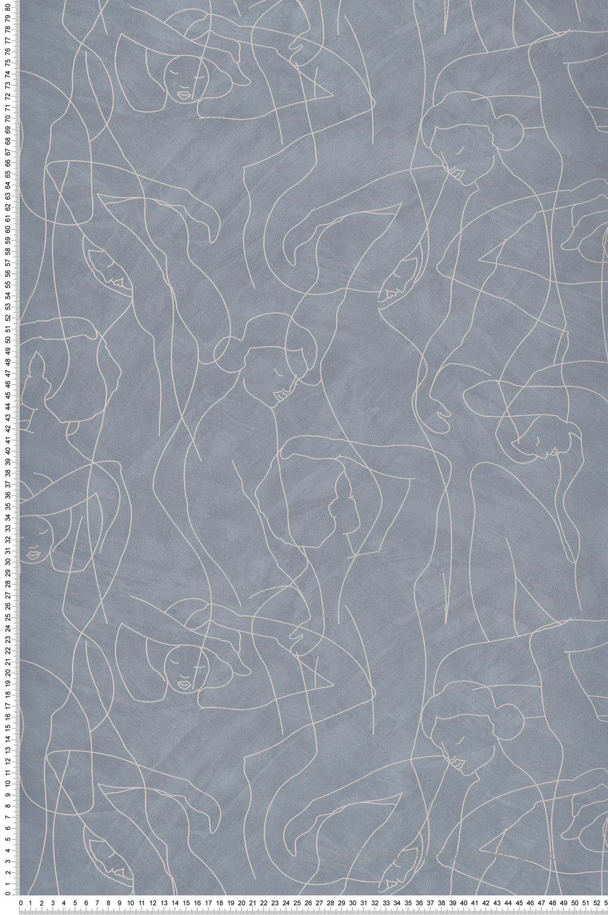 Papier peint Silhouette Design gris bleu - Boca Chica de Montecolino | Réf. MC-SO27046