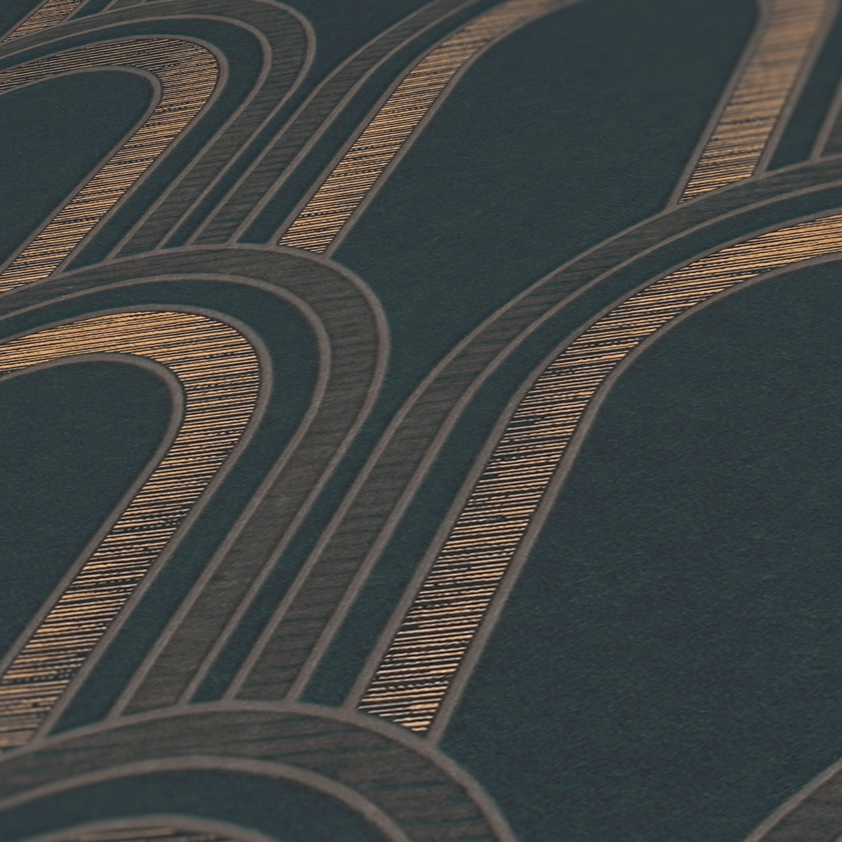 Papier peint Arches Art Déco Métal noir doré - Arcade d'Architects Paper AMB5 | Réf. 39176-2