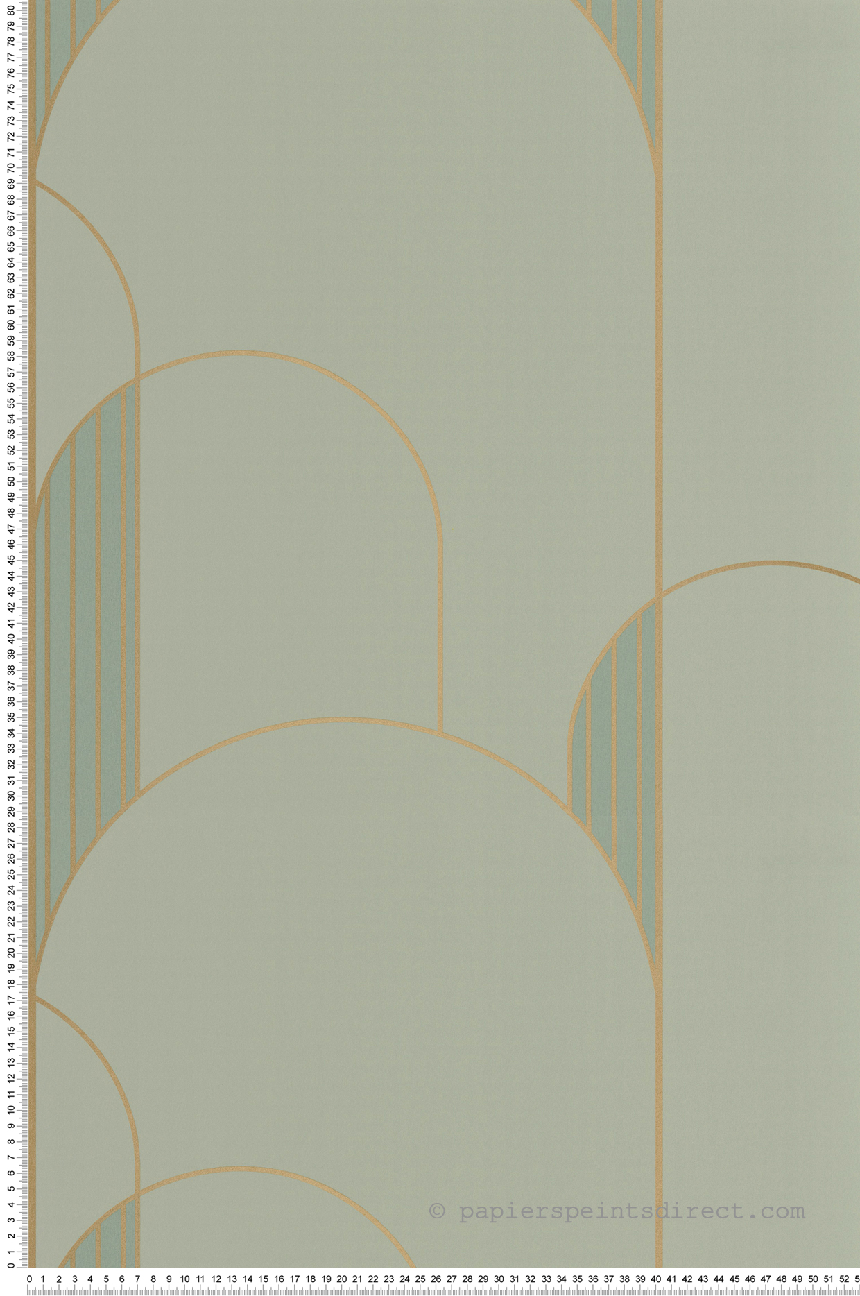 Papier peint Graphique High Walls vert amande - Labyrinth de Casélio | Réf. LBY102117020