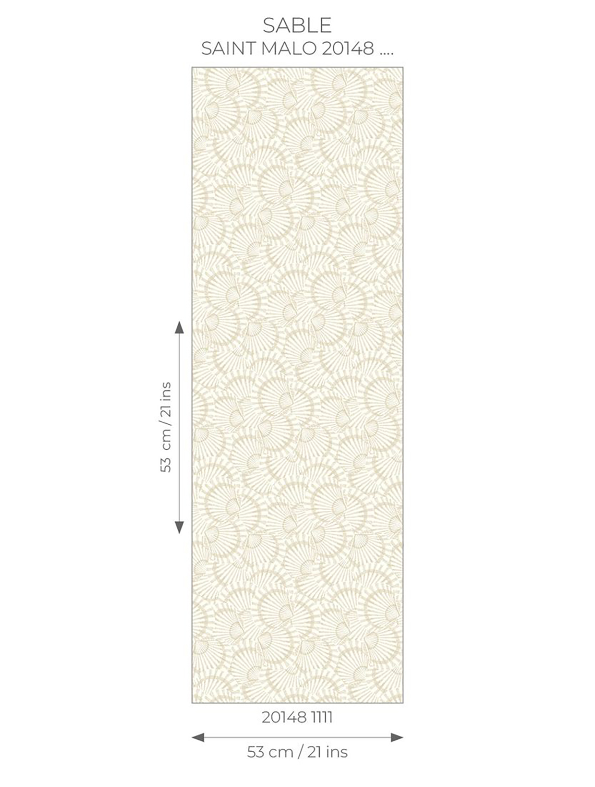 Papier peint Coquillage Saint Malo sable - Seaside de Casadéco AMB7 | Réf. SEAS201481111