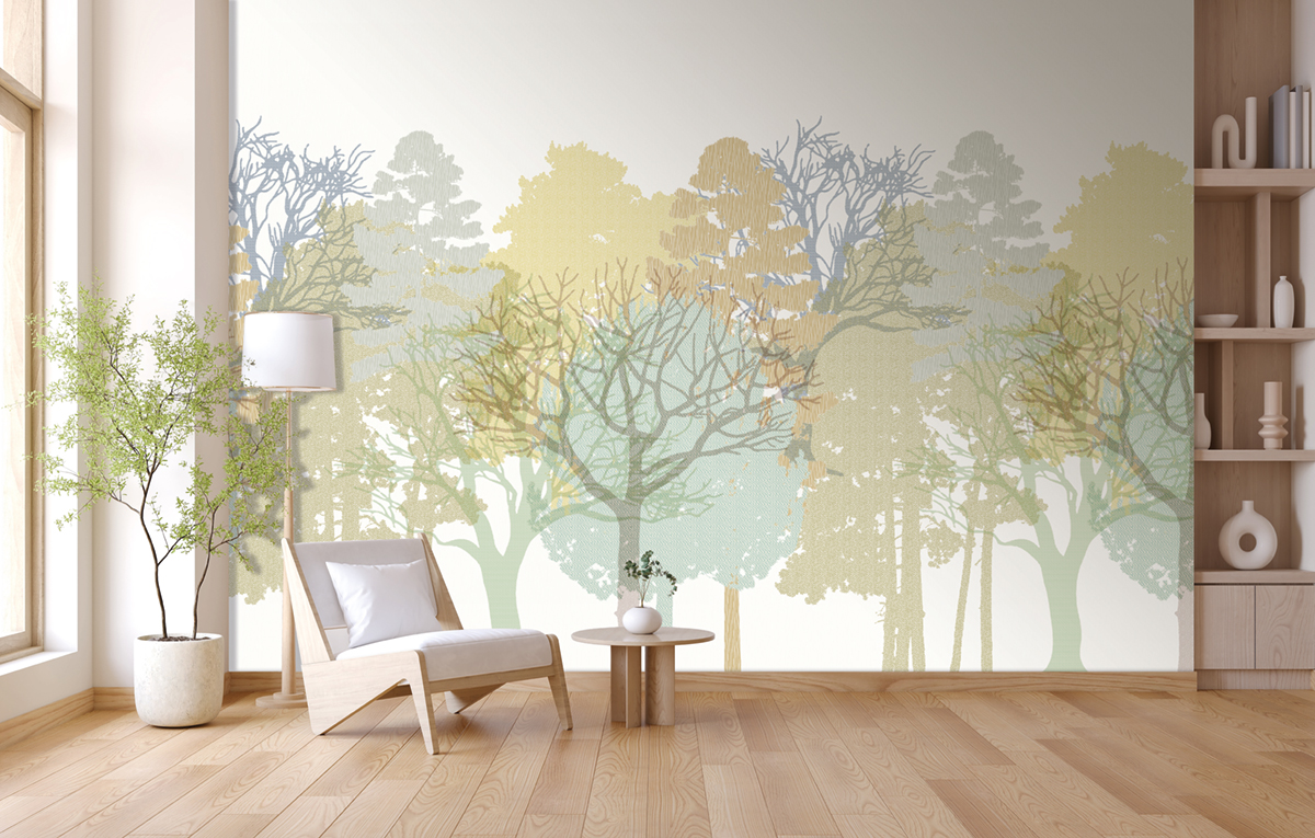 Papier peint Paysage Forêt multicolore - Esterel de Montecolino | Réf. MC-AND28291