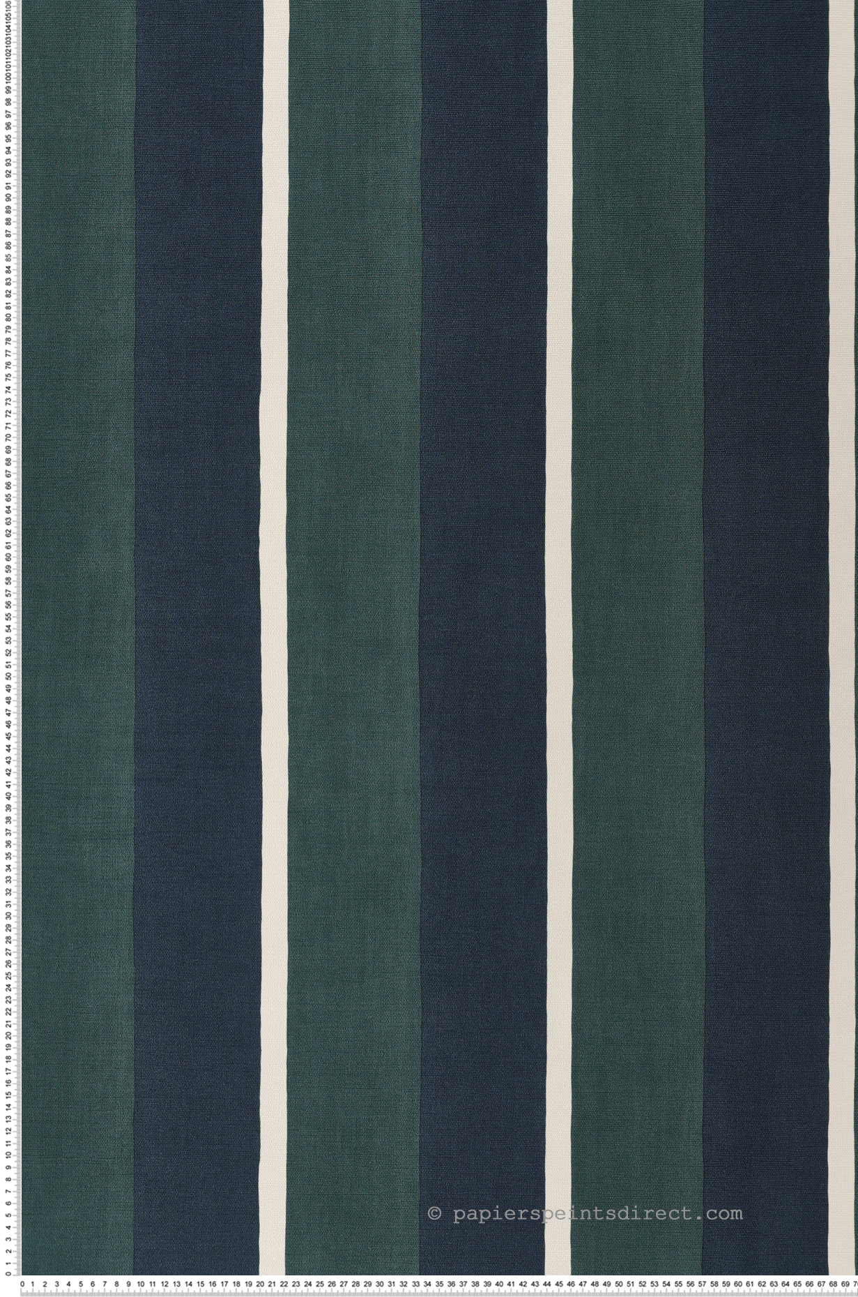 Papier peint Rayures Sinopia marine vert anglais - La Chaux de Casamance | Réf. CAS-76040508