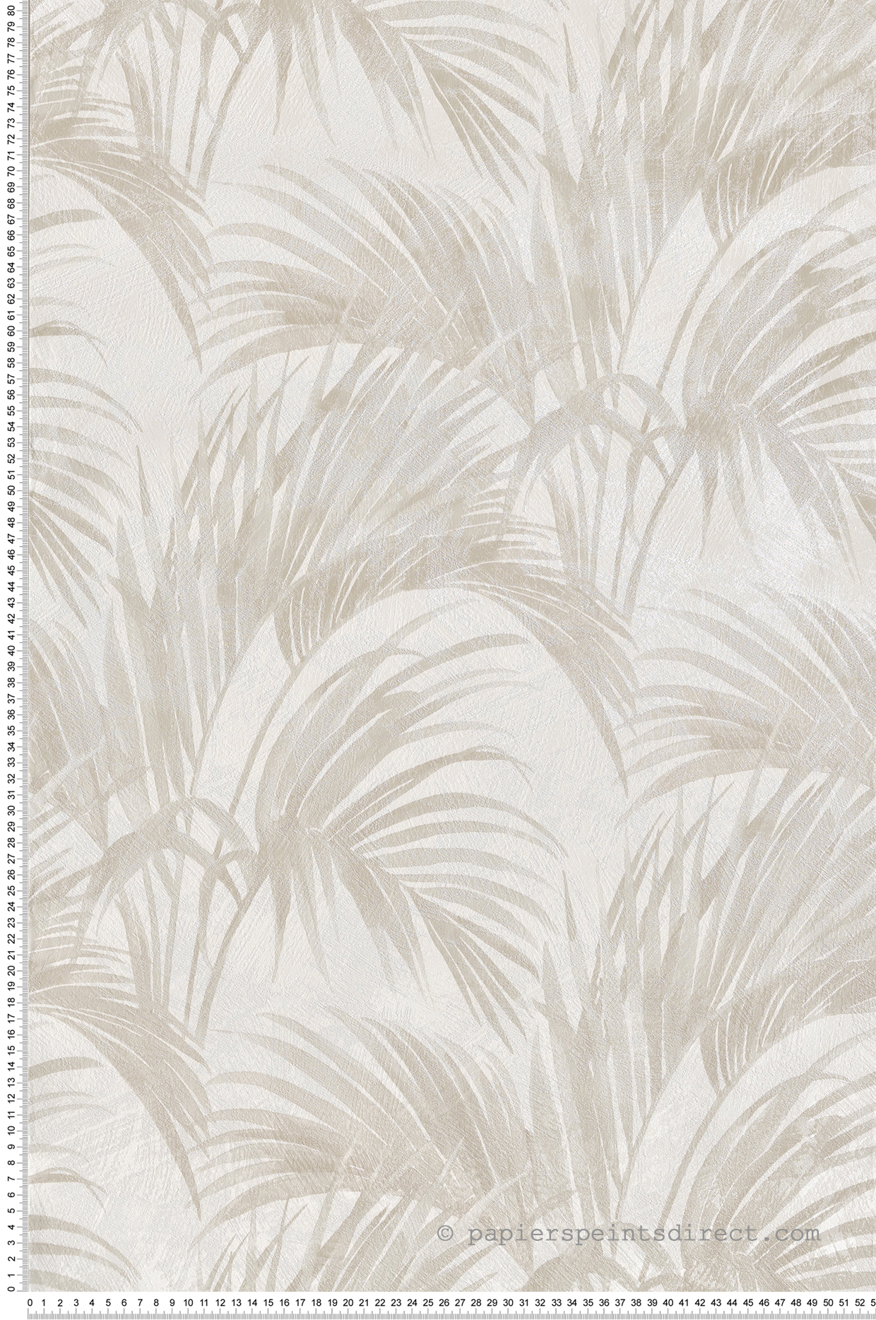 Papier peint Palmier et Effet Béton grège et nacré - Grand Classic de Montecolino | Réf. MC-Z66824