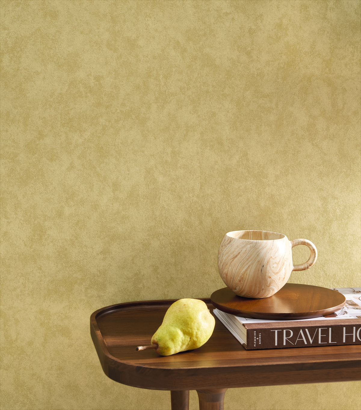 Papier peint Uni Buvard Vallauris vert beige - Echappée Belle de Casadéco | Réf. ECHA89857313