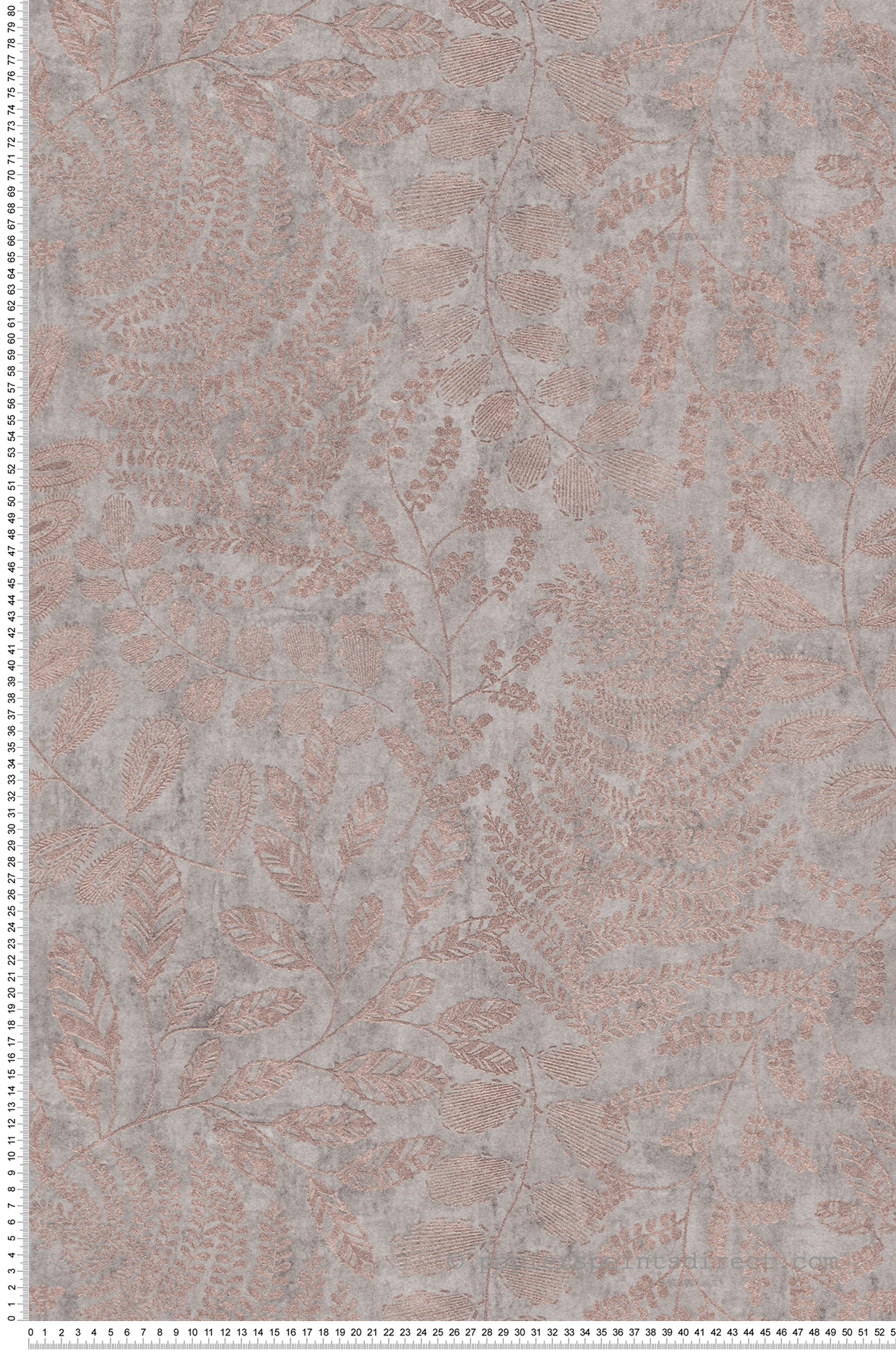 Papier peint Feuilles Details gris cuivré - The BOS d'A.S. Création | Réf. AS-388303
