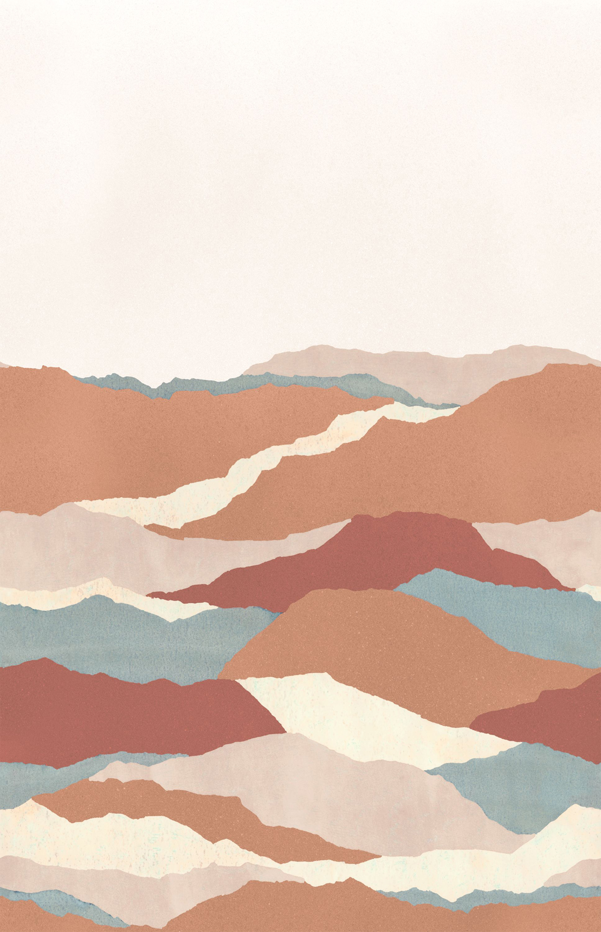 Papier peint panoramique Montagne Vinicunca L terracotta 200x310 - Wonderwalls de Casadéco | Réf. WDWS88932704