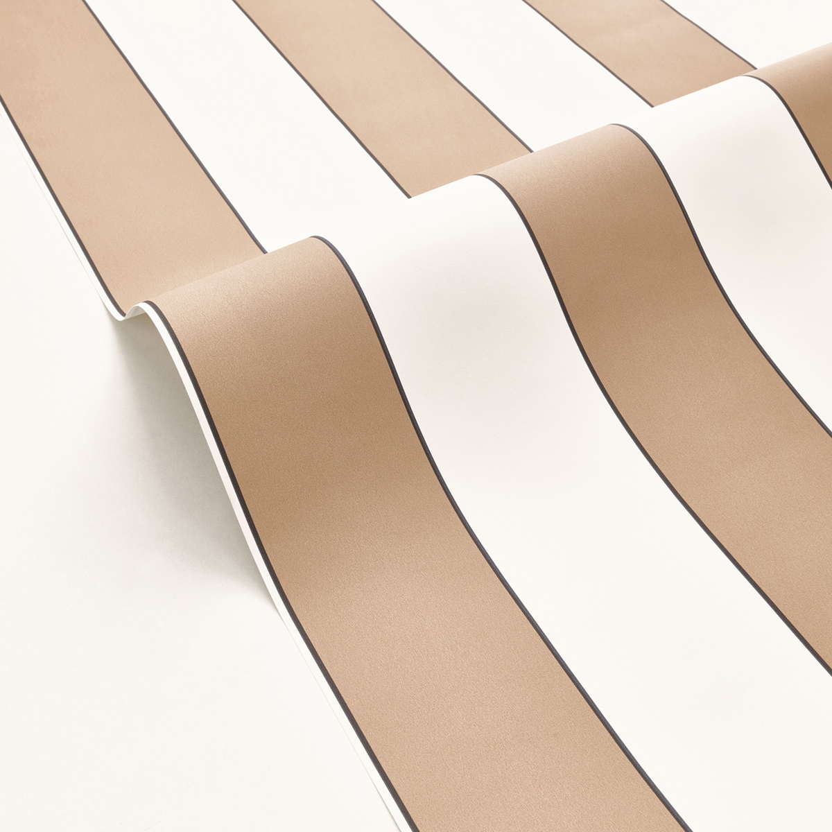 Papier peint Rayures Golden Lines camel blanc noir - Golden Age de Casélio AMBV | Réf. GAG101070217