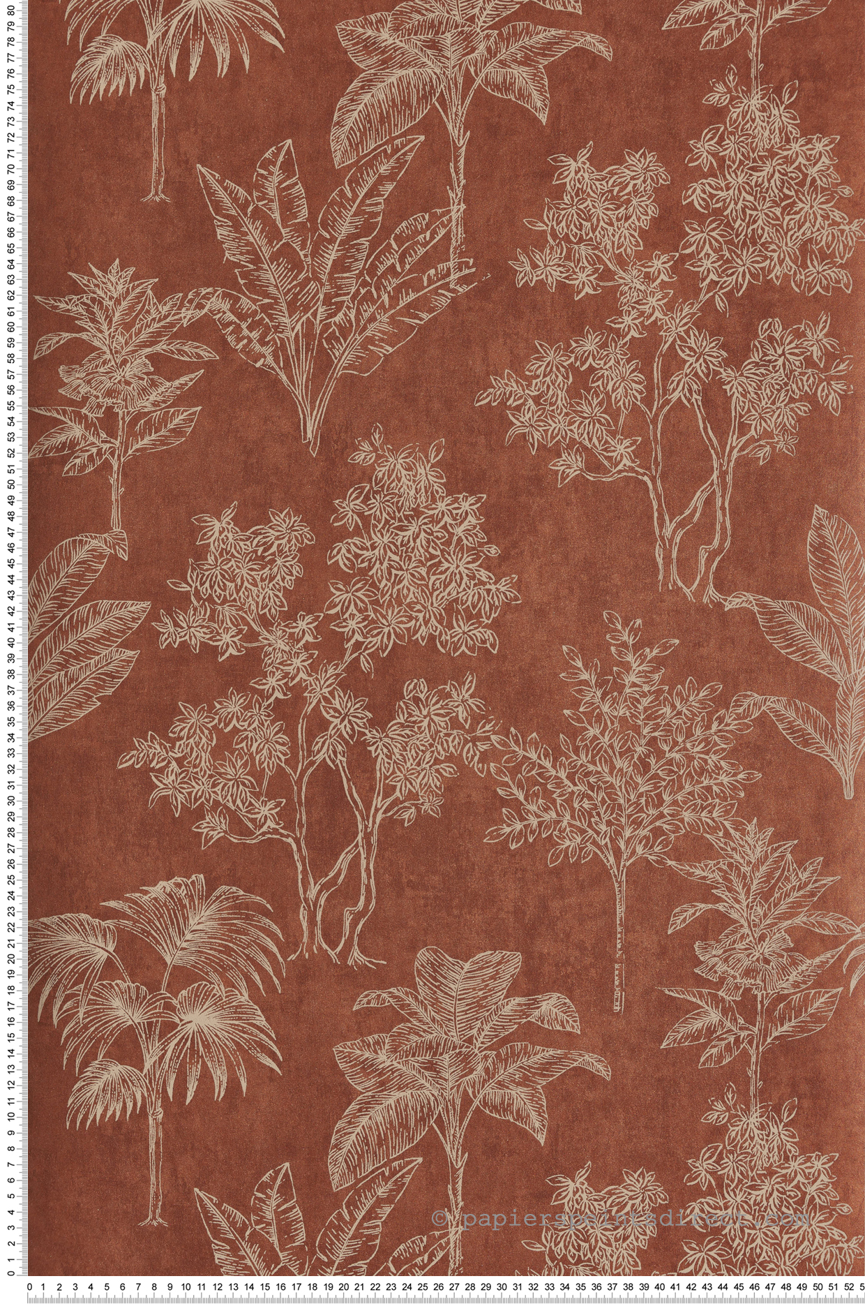 Papier peint Arbre Feuillage terracotta irisé - Attitude de Lutèce | Réf. LTC-DWP0361-07