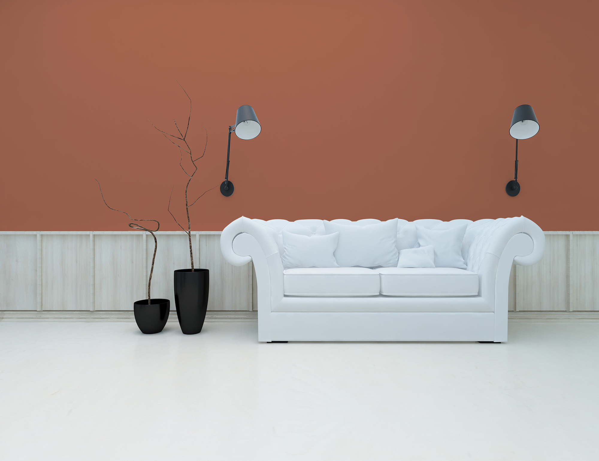 Image d'un pot de 1 litre de peinture Puro rouge dusty orange - c9008