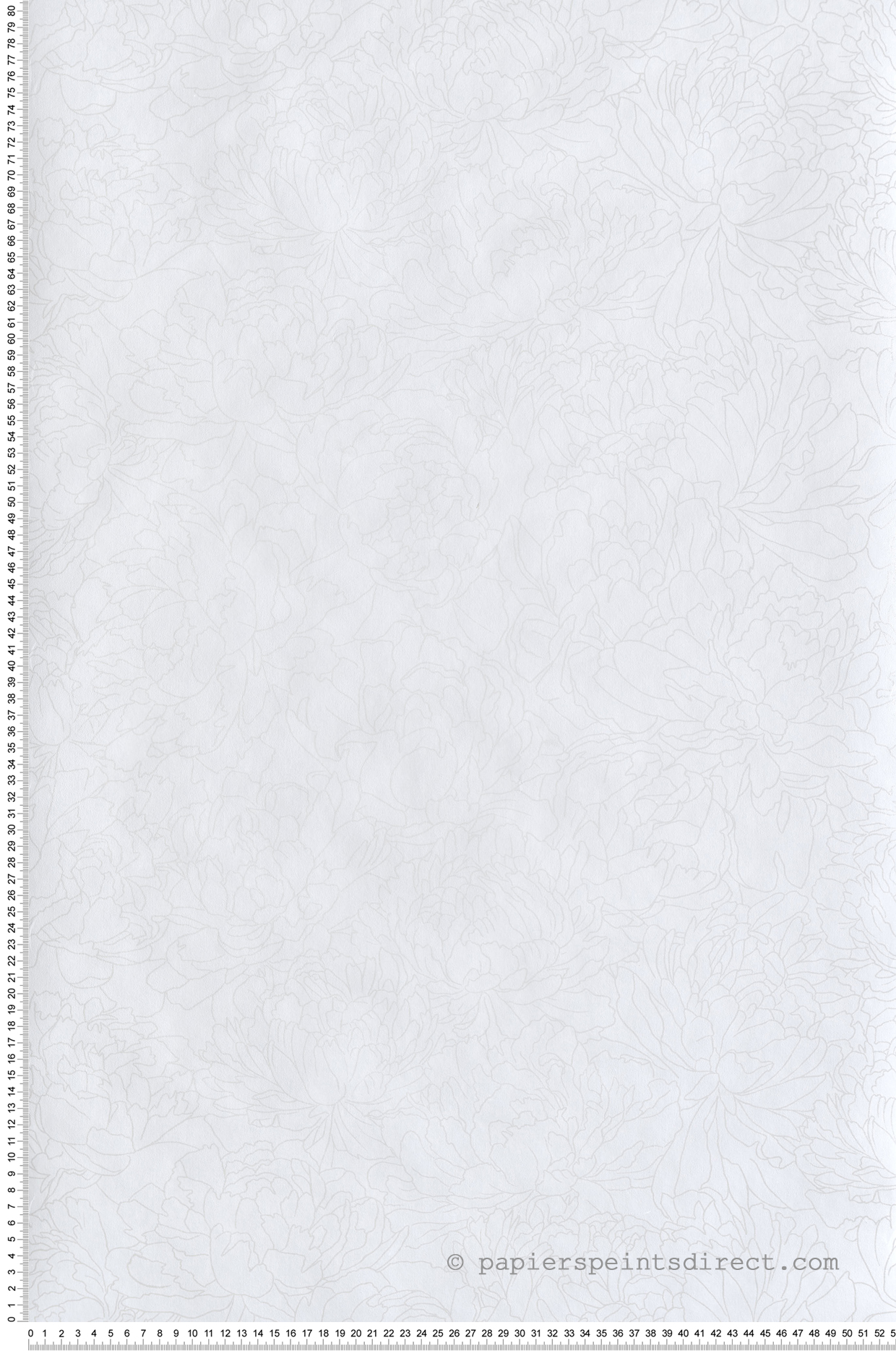 Papier peint Fleurs Graphique Glow blanc nacré - Light de Casélio | Réf. LIG106610017