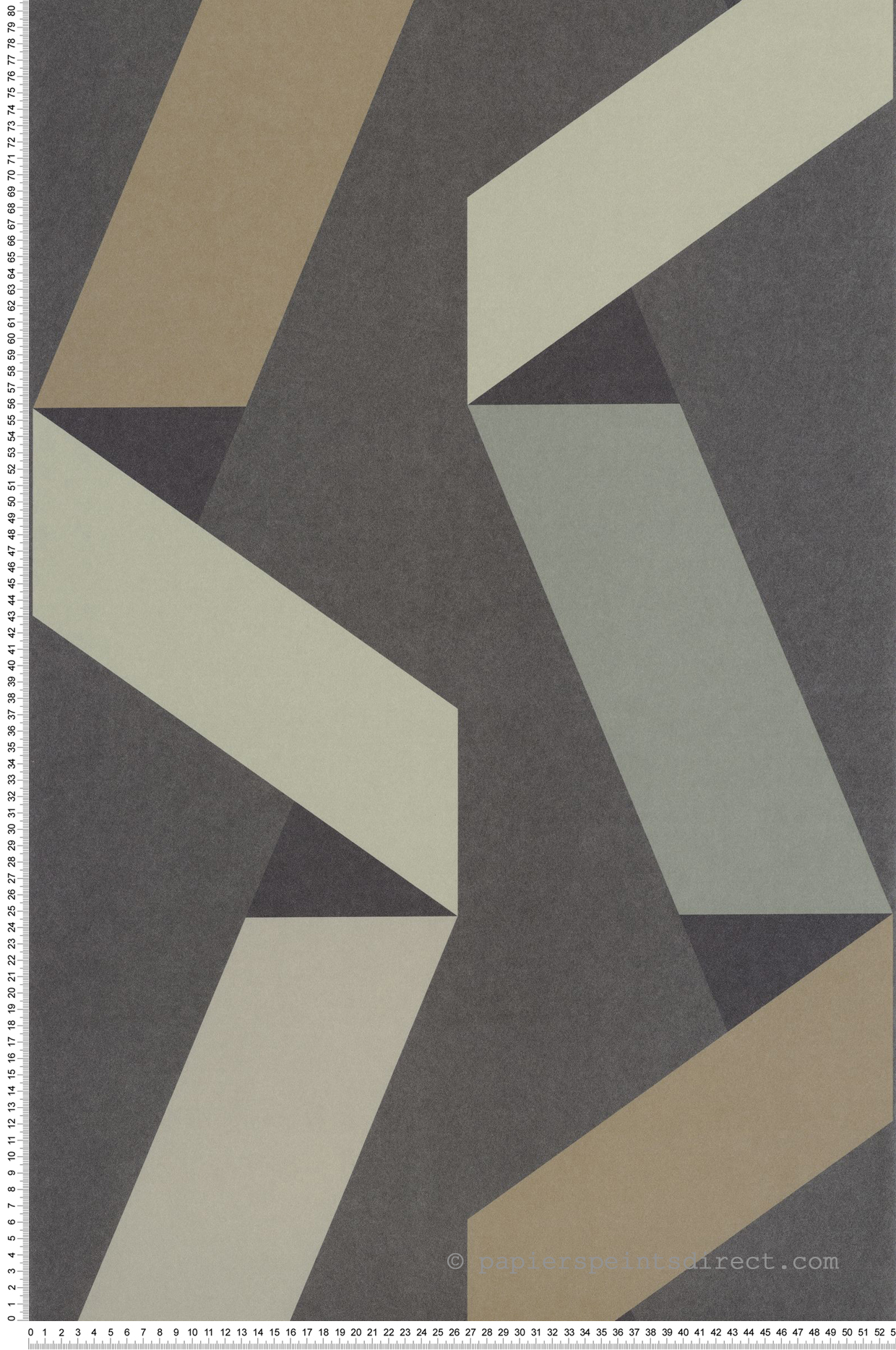 Papier peint Ligne Ribbon anthracite - Color Game de Casadéco | Réf. GAME200649808