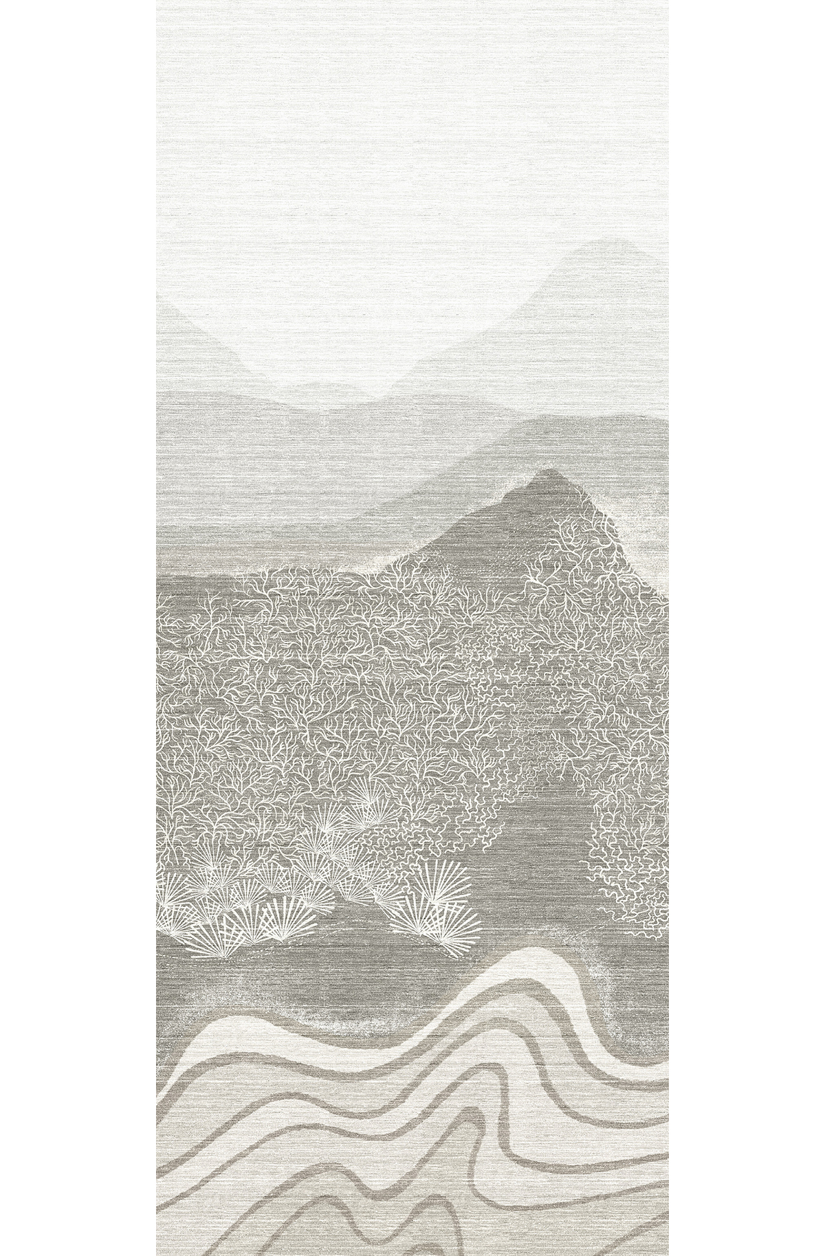 Papier peint panoramique Montagne Nebula gris - B H260 - Amazone de Masureel | Réf. MAS-DGZON2012-260