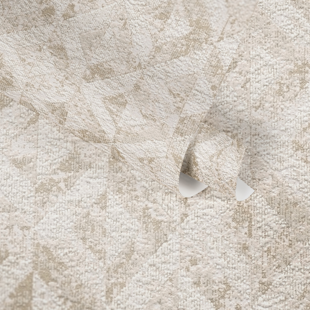 Papier peint Triangle Damasse coton doré - Jade 2 d'A.S. Création AMB3 | Réf. AS-395052