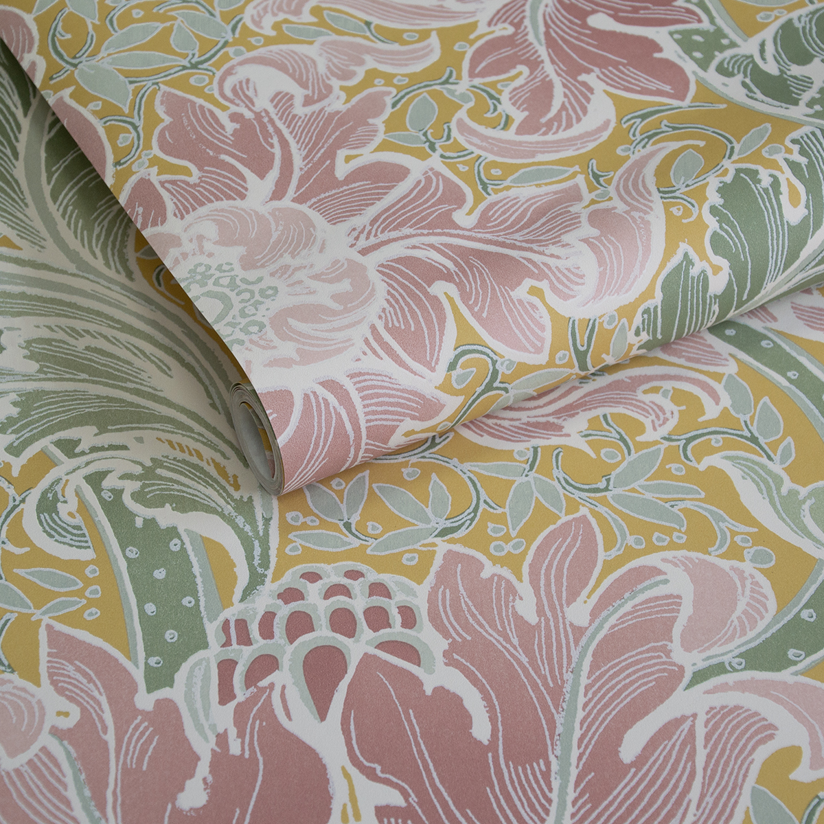 Papier peint Fleur Renaissance Baroque jaune rose - The Wall Llewelyn-Bowen de Lutèce | AMB2 Réf. LTC-LB25141