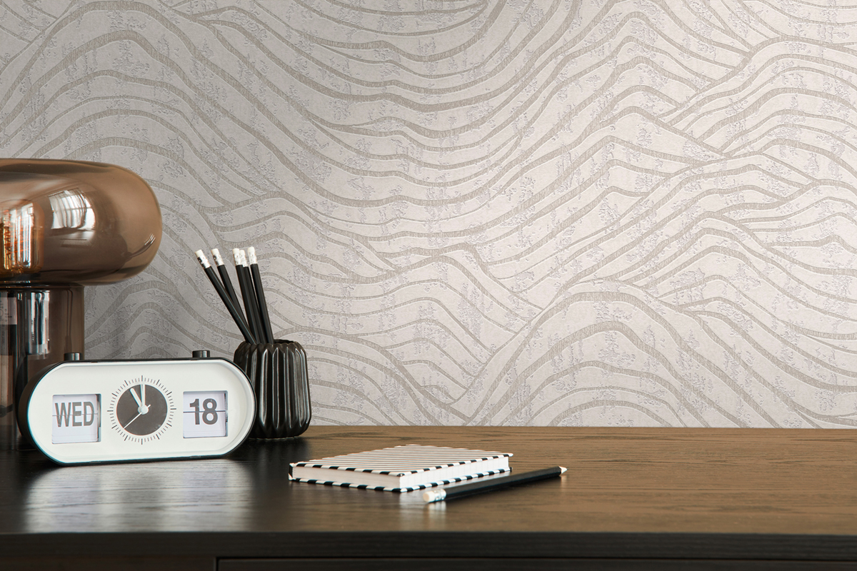 Papier peint Vague Okusai perle nacré - Jade 2 d'A.S. Création AMB2 | Réf. AS-395072