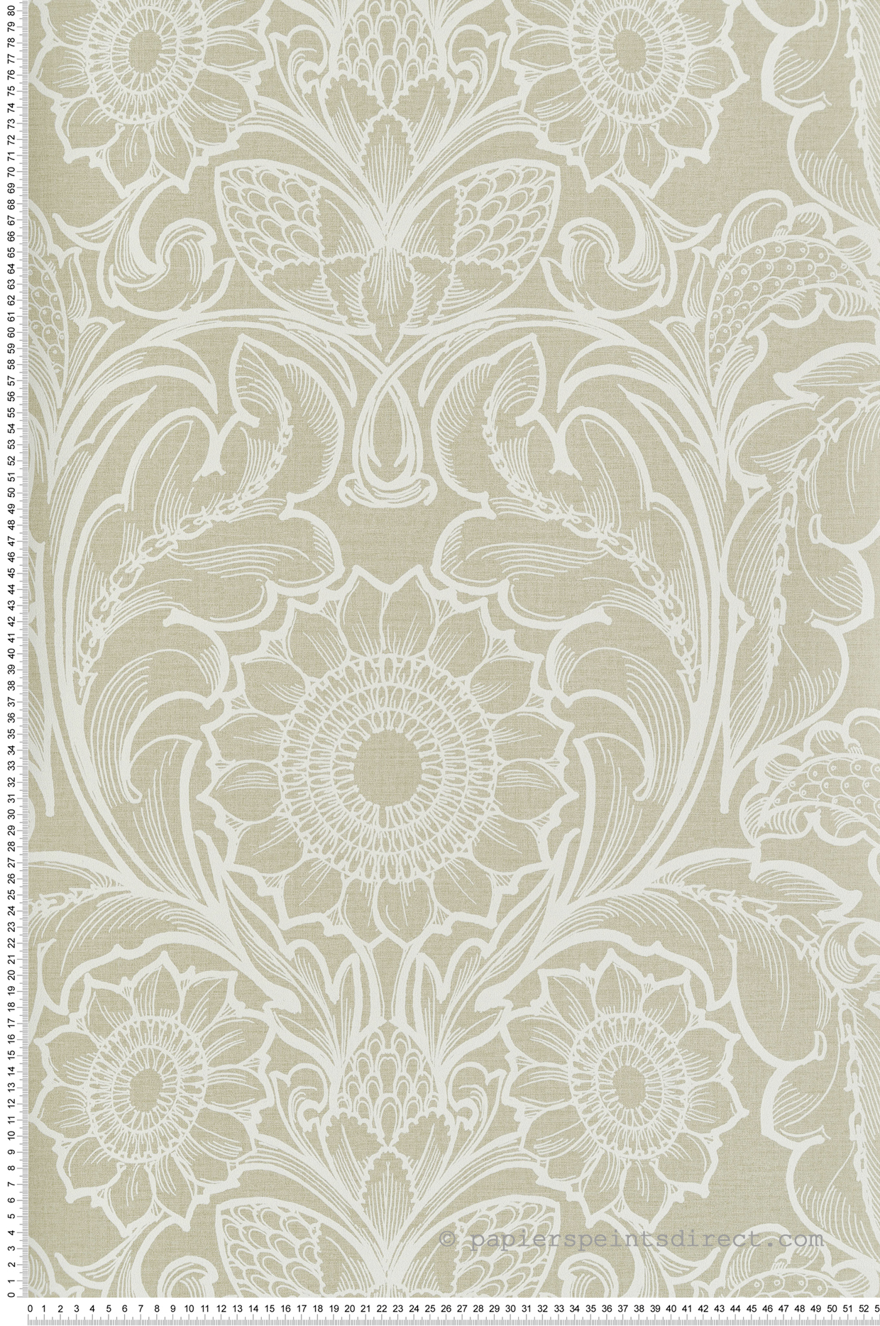 Papier peint Médaillon Tournesol Vintage vert pâle - The Wall Llewelyn-Bowen de Lutèce | Réf. LTC-LB25153