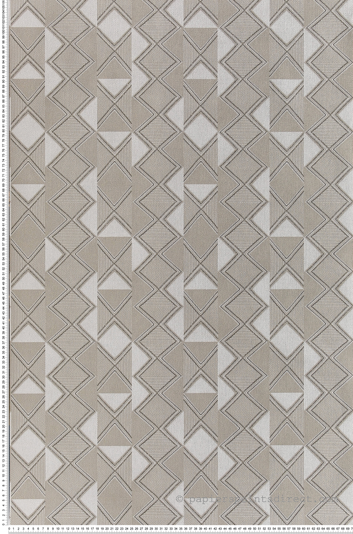 Papier peint ethnique Calcada Grège - Rio Madeira de Casamance | Réf. CAS-74270262