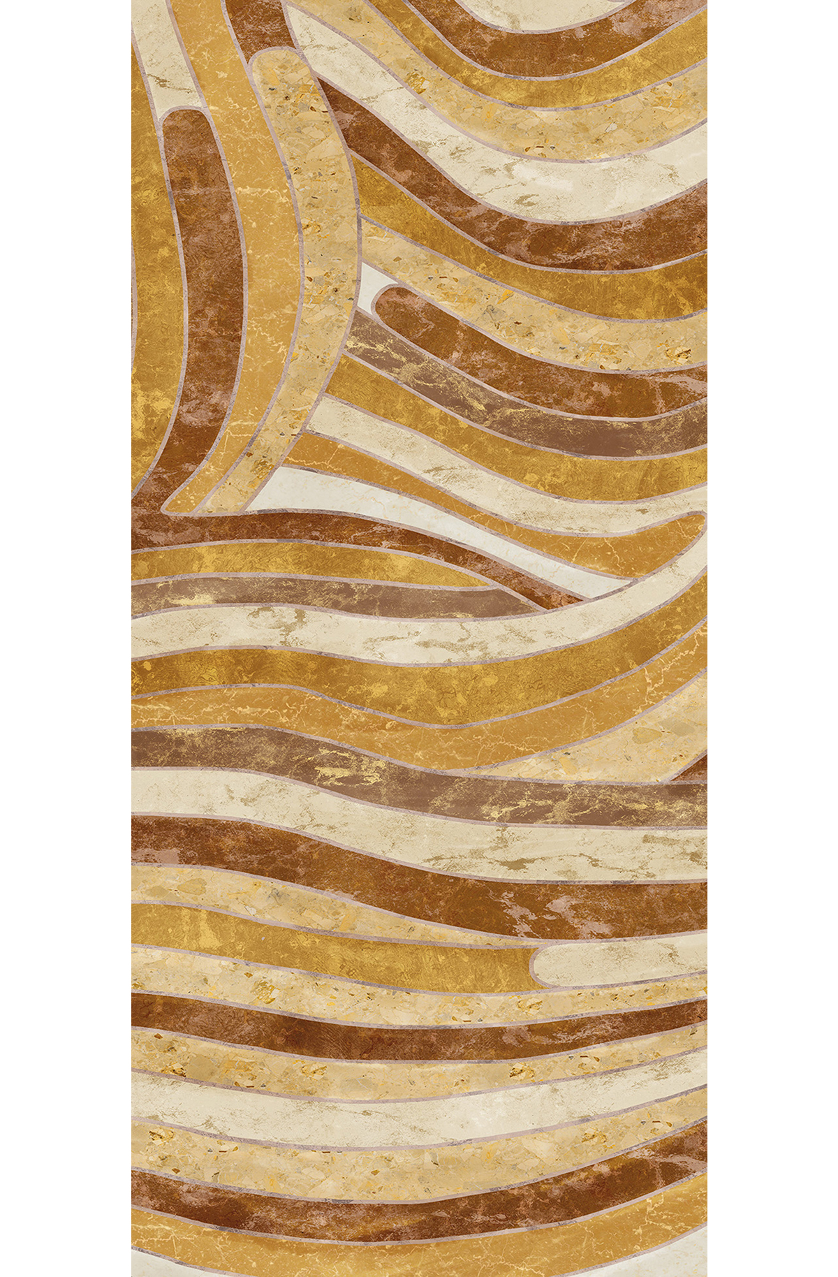 Papier peint panoramique Marbre Serpentine moutarde - C H260 - Rock de Masureel | Réf. MAS-DGROC2033-260