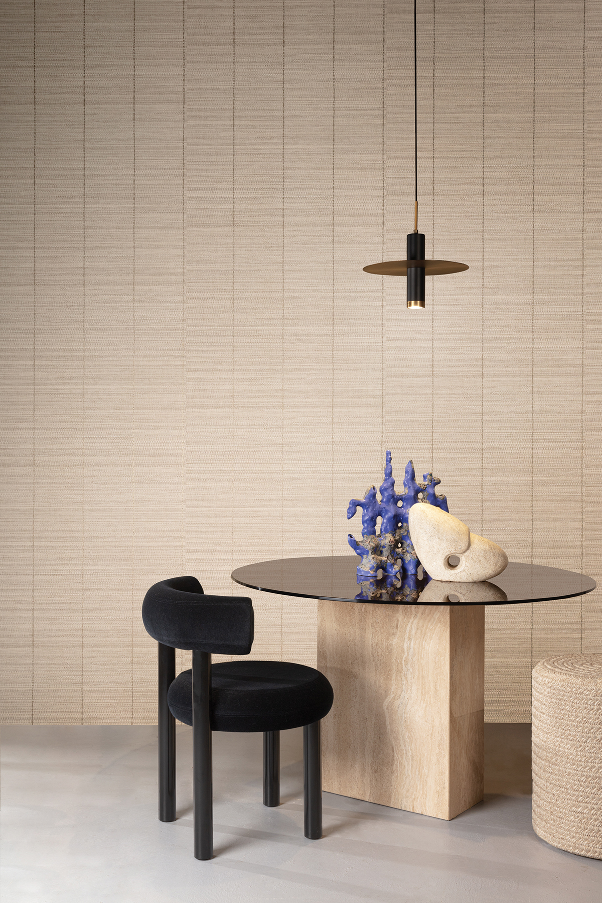 Papier peint Tissage en Paille Safia ivoire doré - Joy de Masureel | Réf. MAS-JOY201