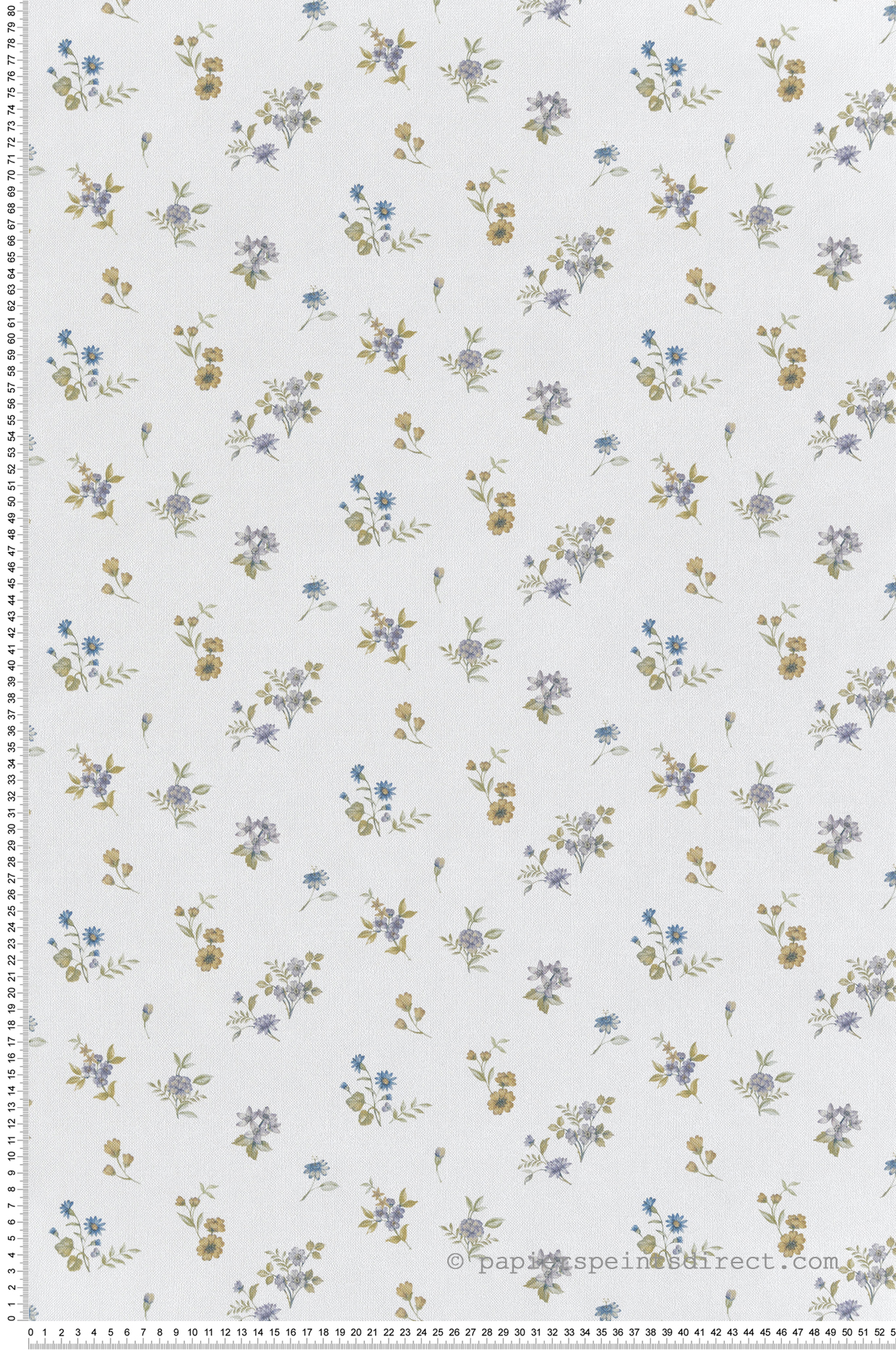 Papier peint Vintage Petite Fleur bleu violet - Garden Party 2 de Montecolino | Réf. MC-8361